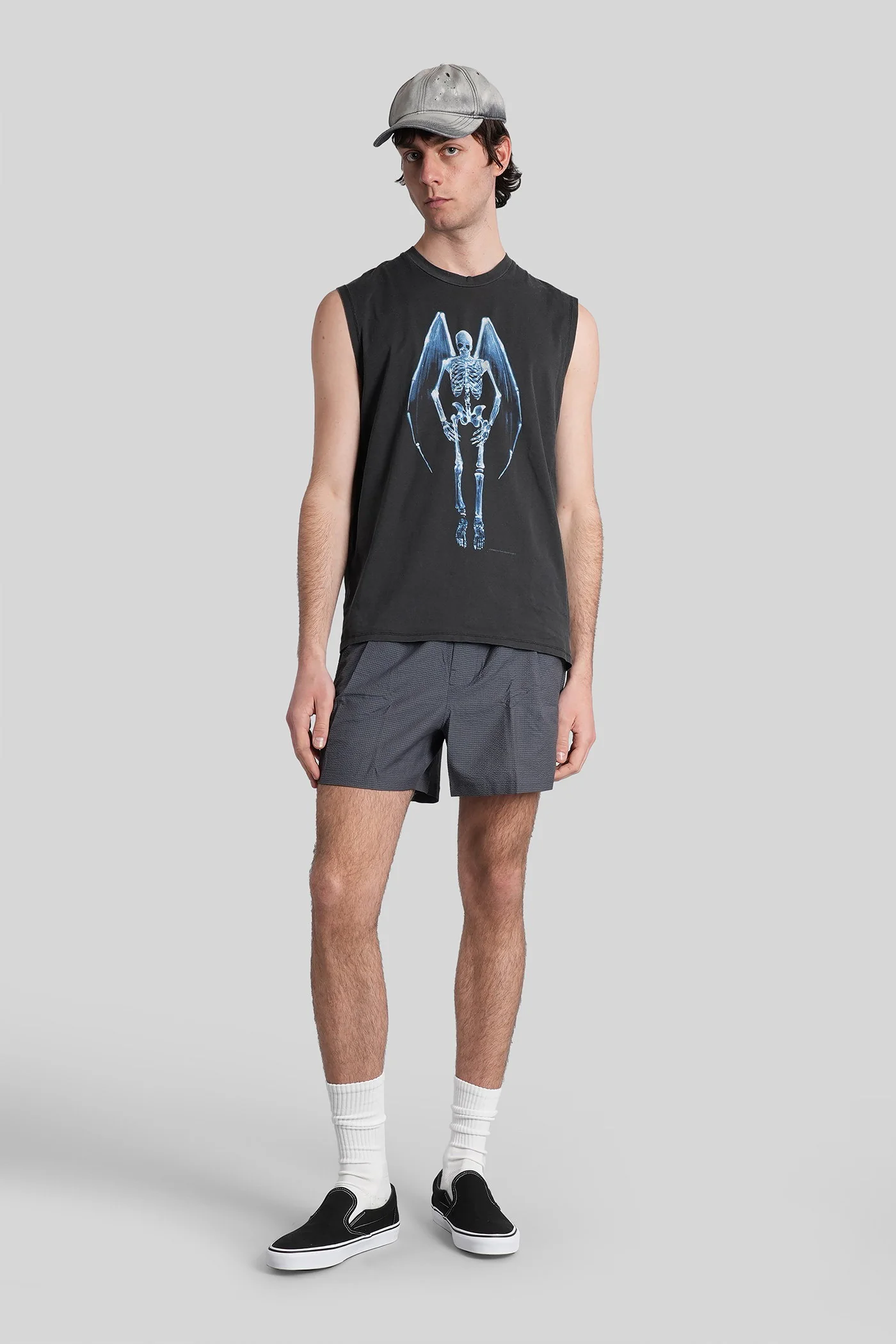 Boxer trunk Beachwear in grey polyester - Image 2