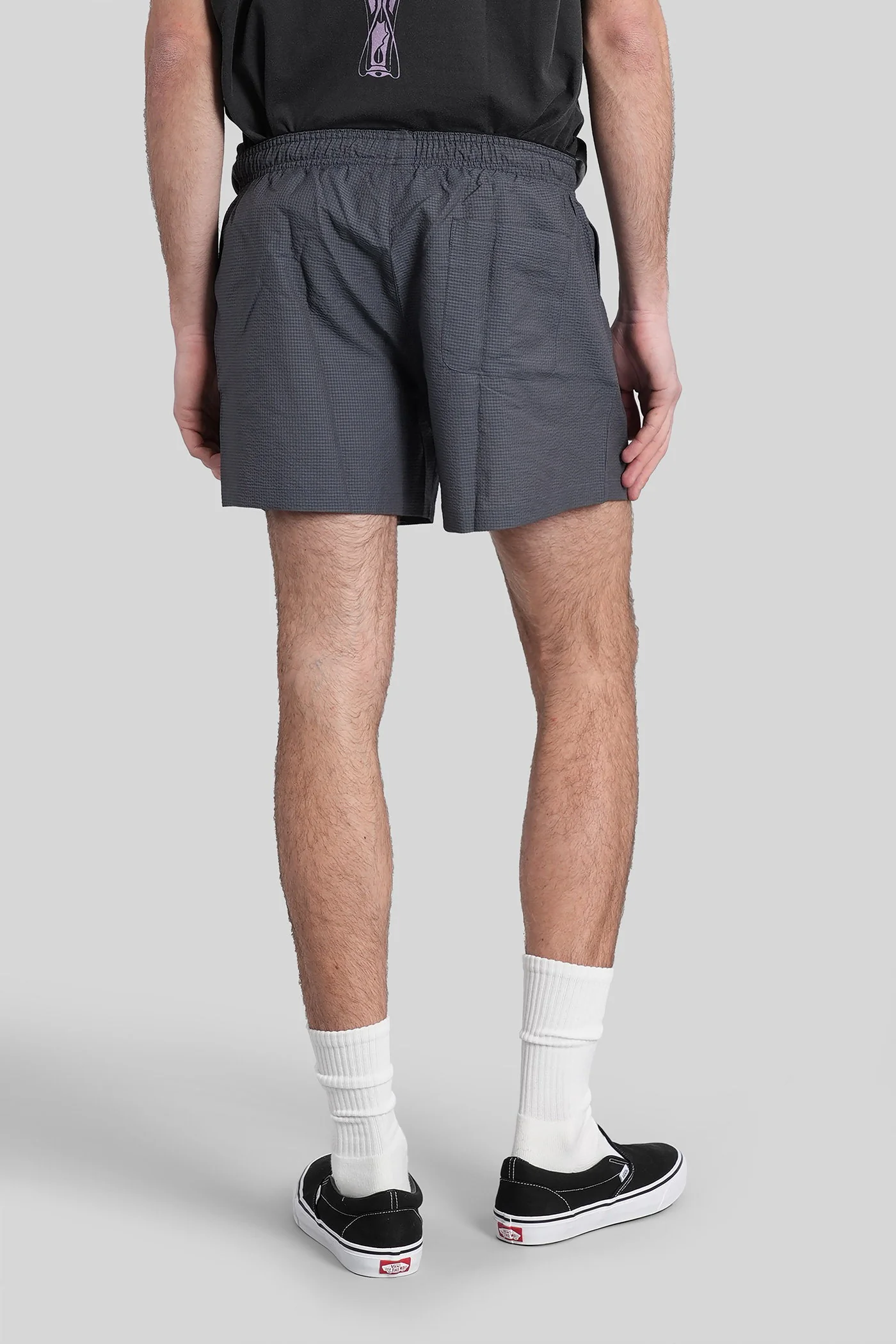 Boxer trunk Beachwear in grey polyester - Image 3
