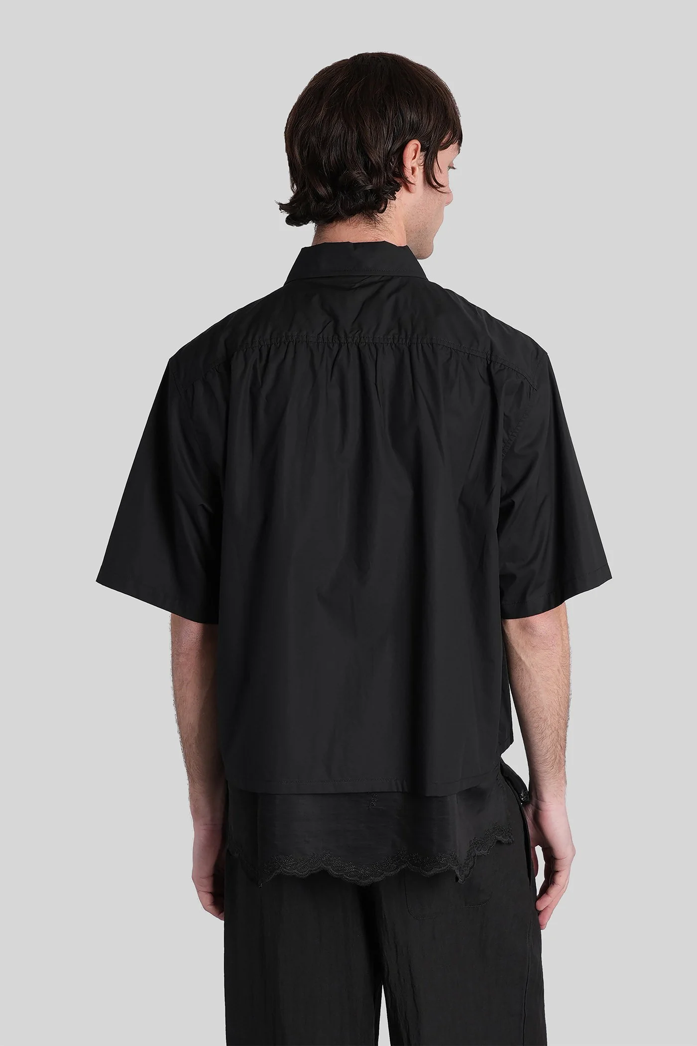 Every shirt Shirt in black wool and polyester - Image 3