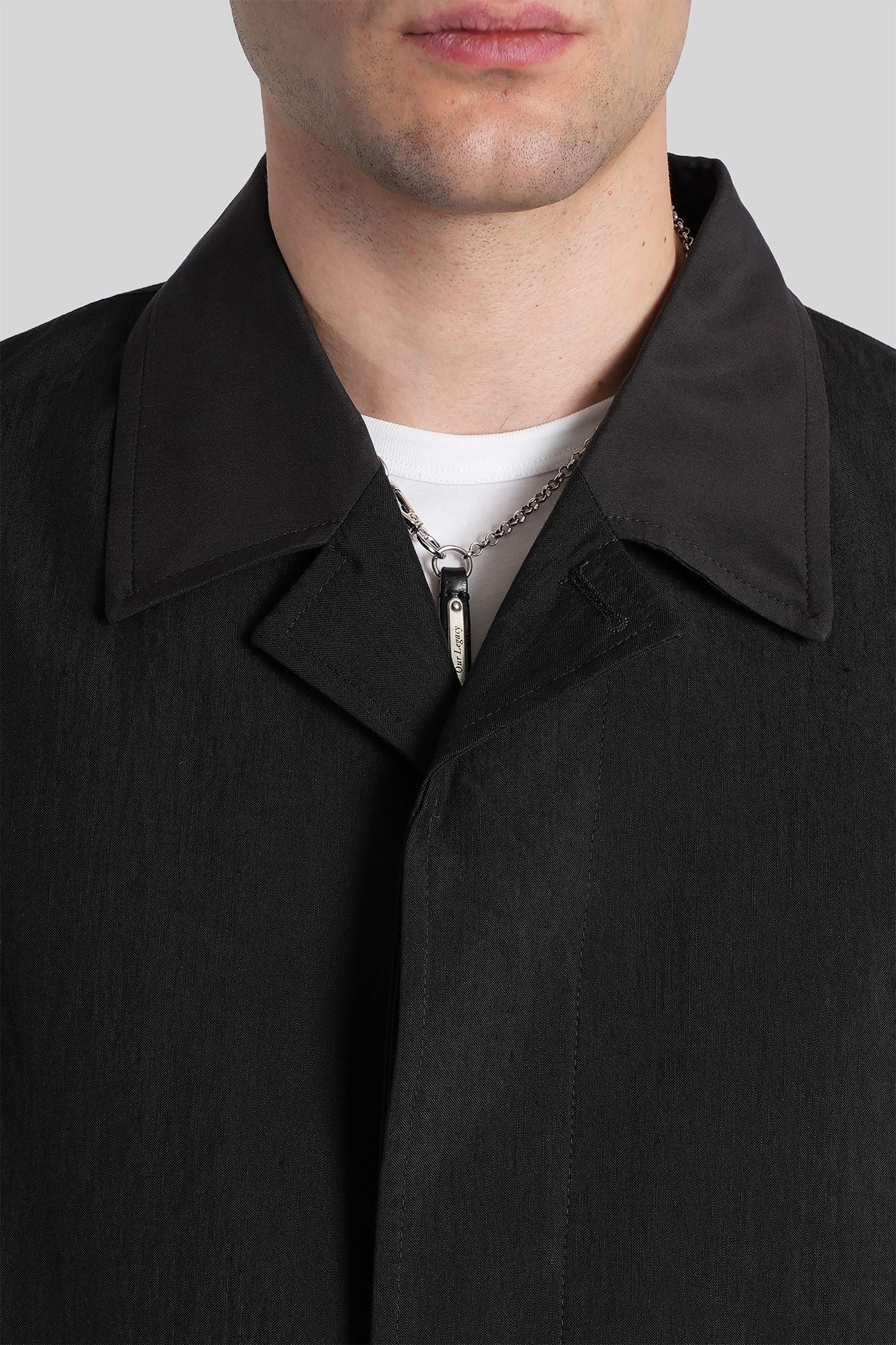 Pack blazer Casual jacket in black linen - Image 5