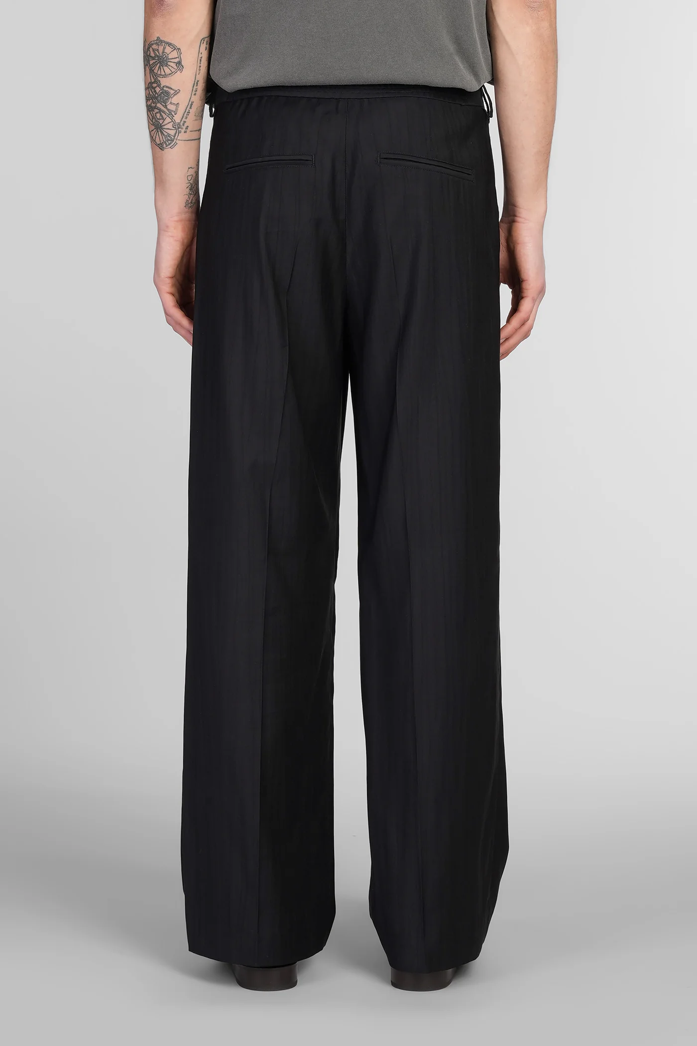 Pants in black viscose - Image 3