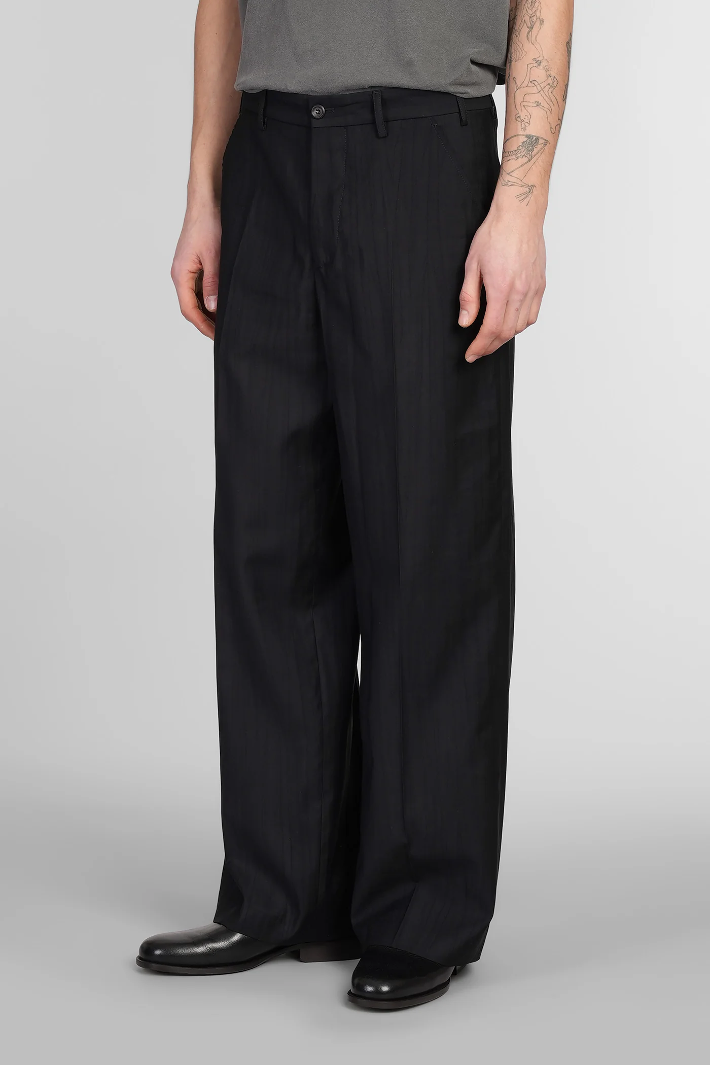 Pants in black viscose - Image 4