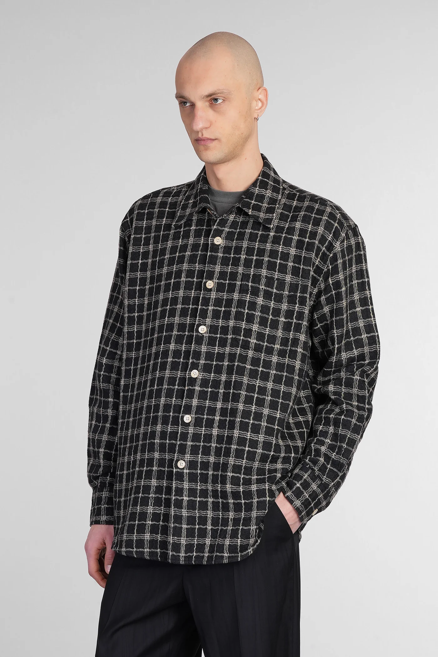 Shirt in black cotton - Image 4