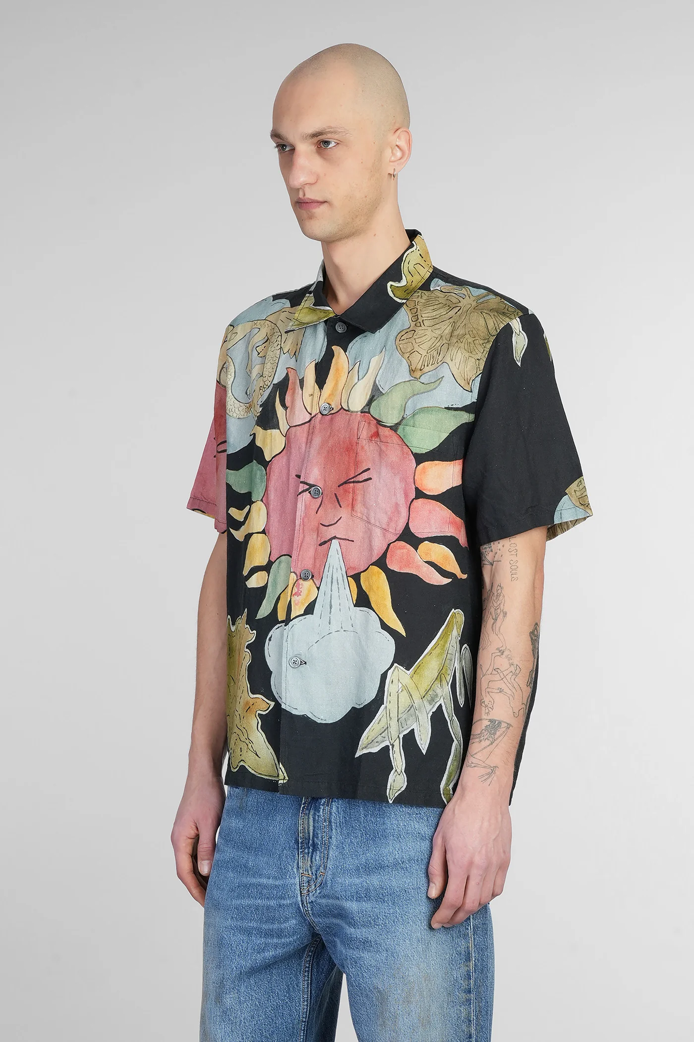 Shirt in multicolor linen - Image 4