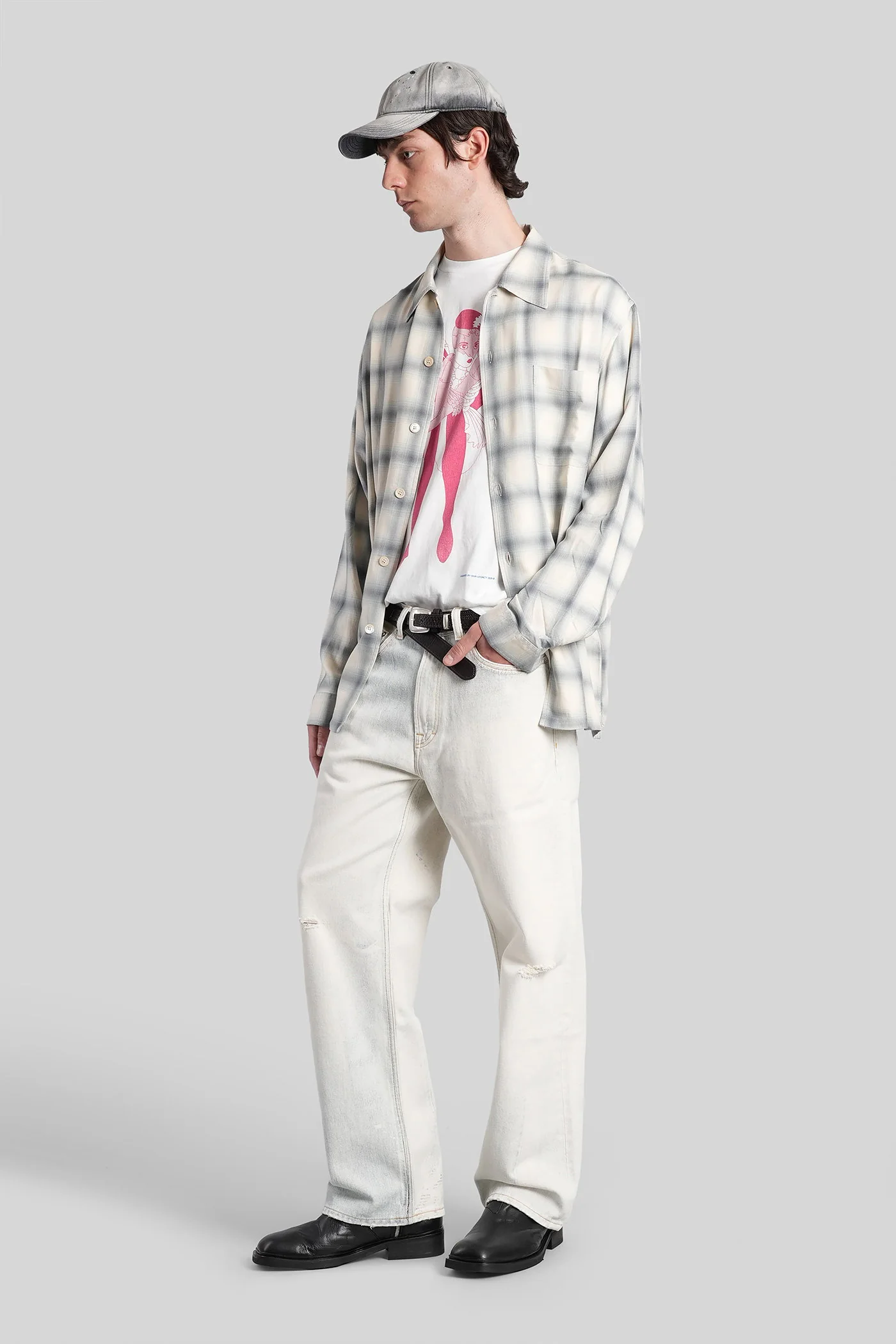 Third cut Jeans in beige denim - Image 2