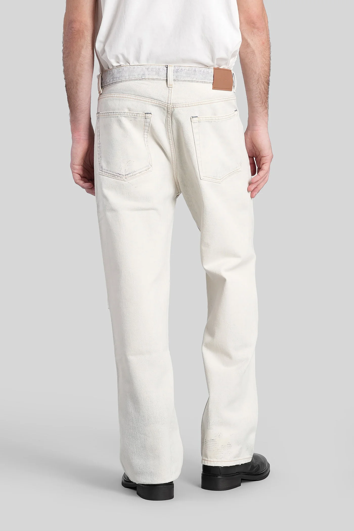 Third cut Jeans in beige denim - Image 3