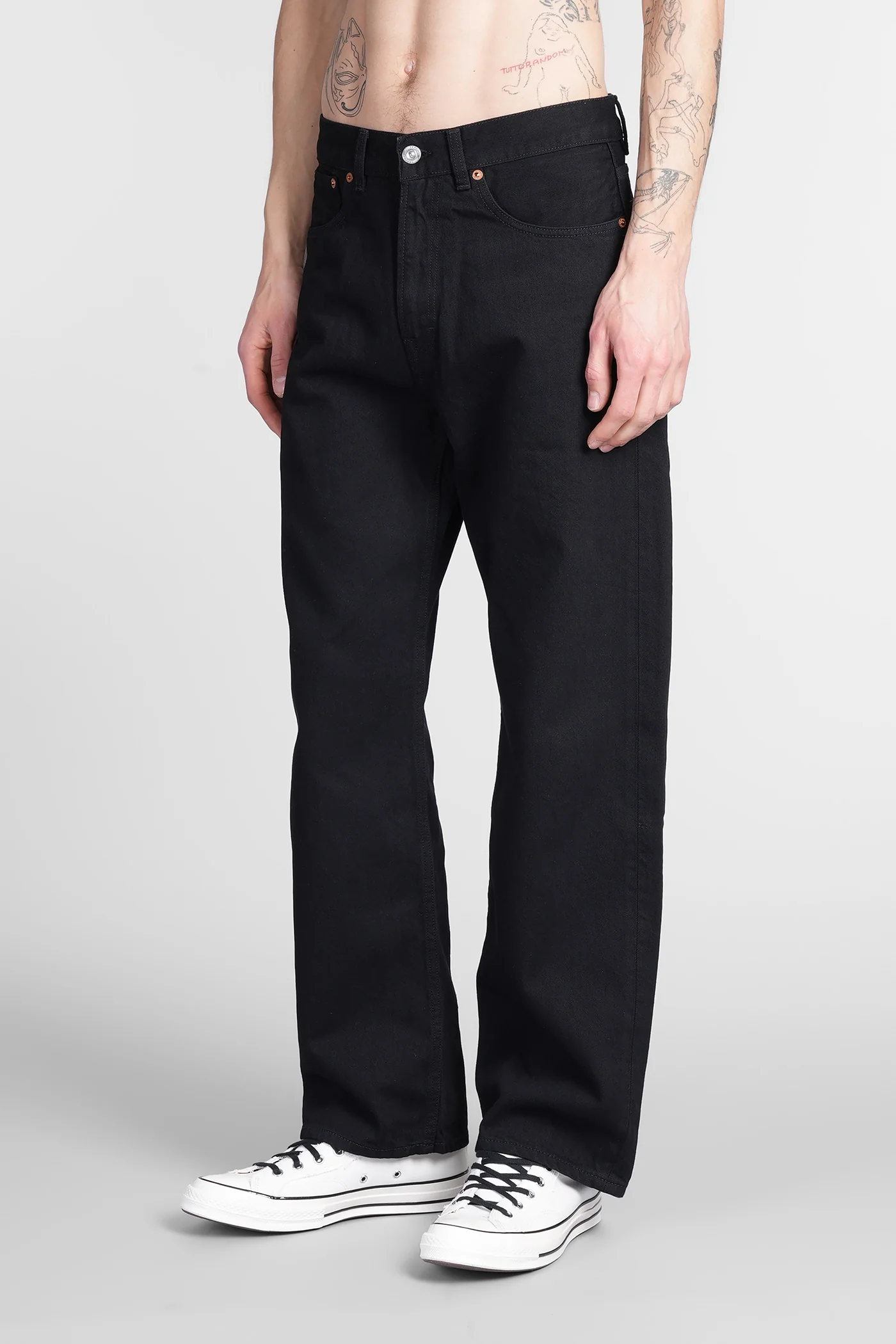 Third cut Jeans in black cotton - Image 4