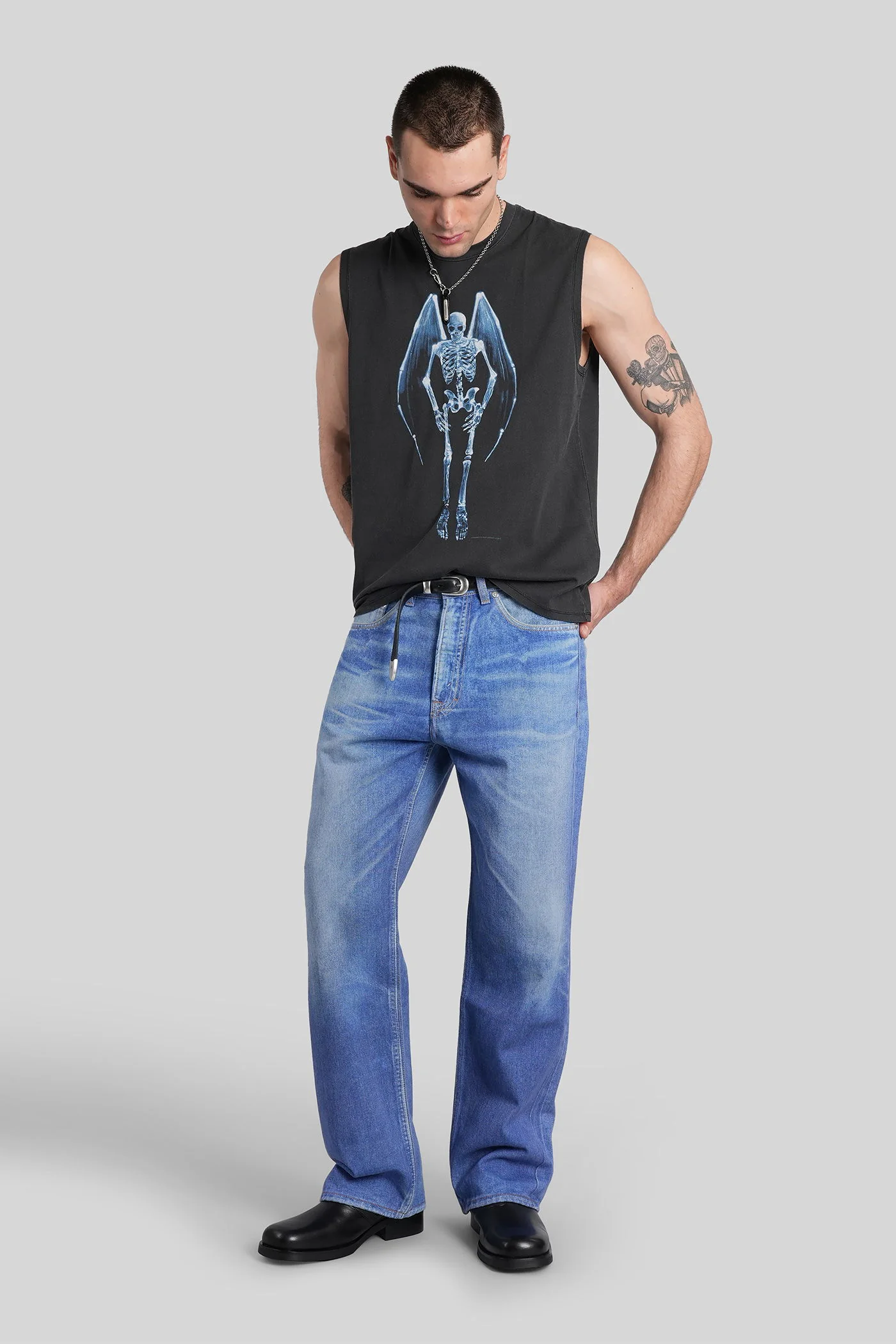 Third cut Jeans in blue cotton - Image 2