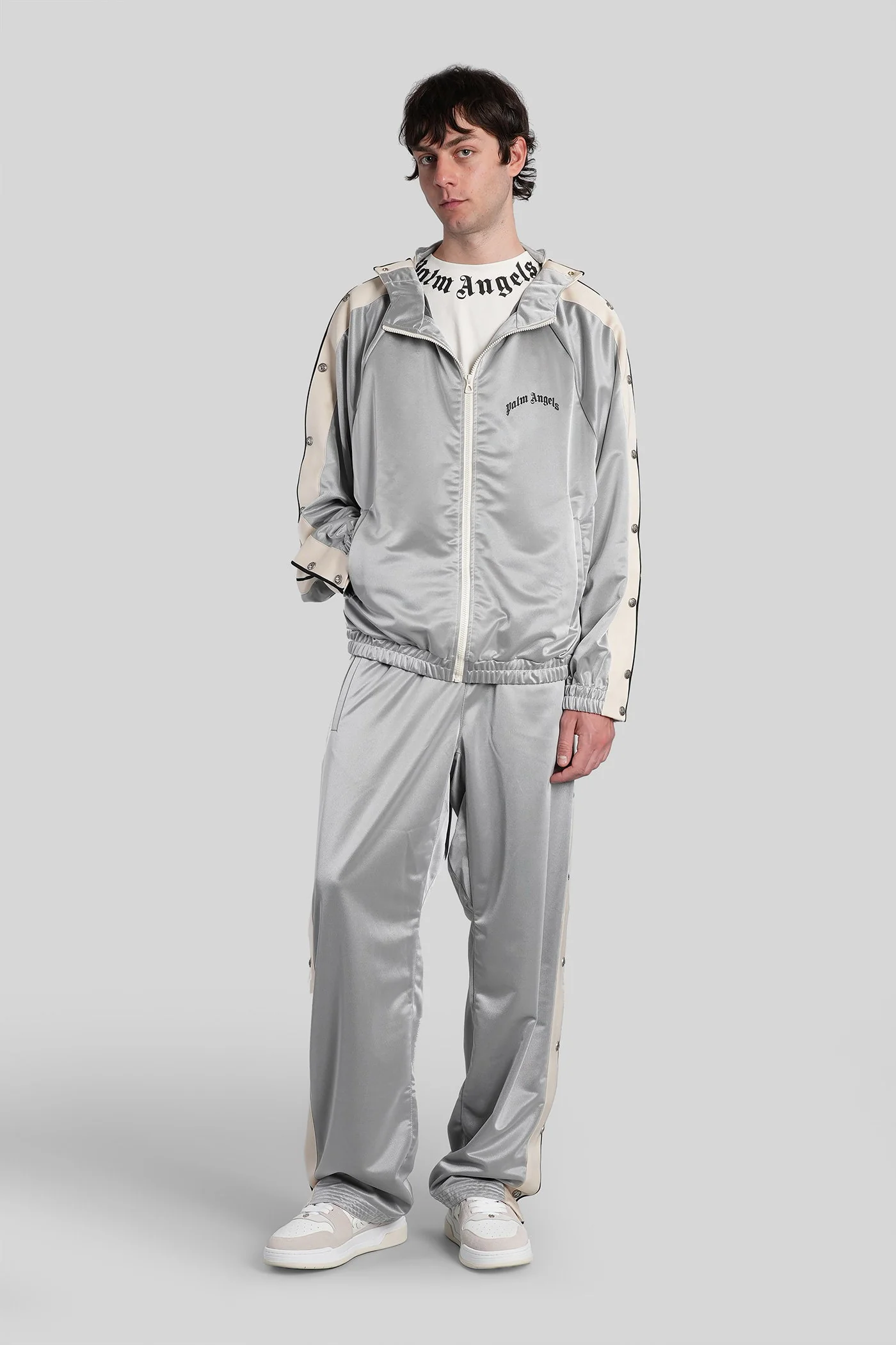 Casual jacket in grey nylon - Image 2