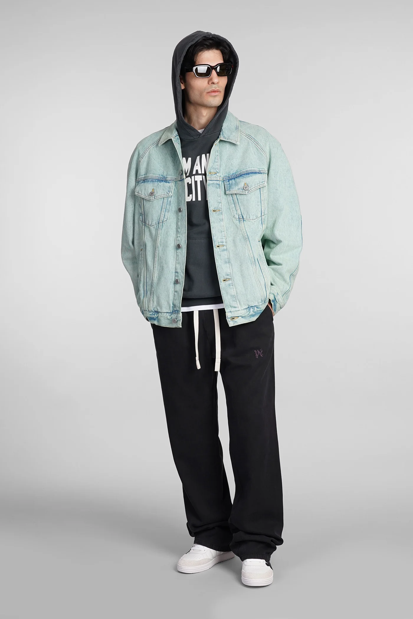 Denim Jackets in green cotton - Image 2
