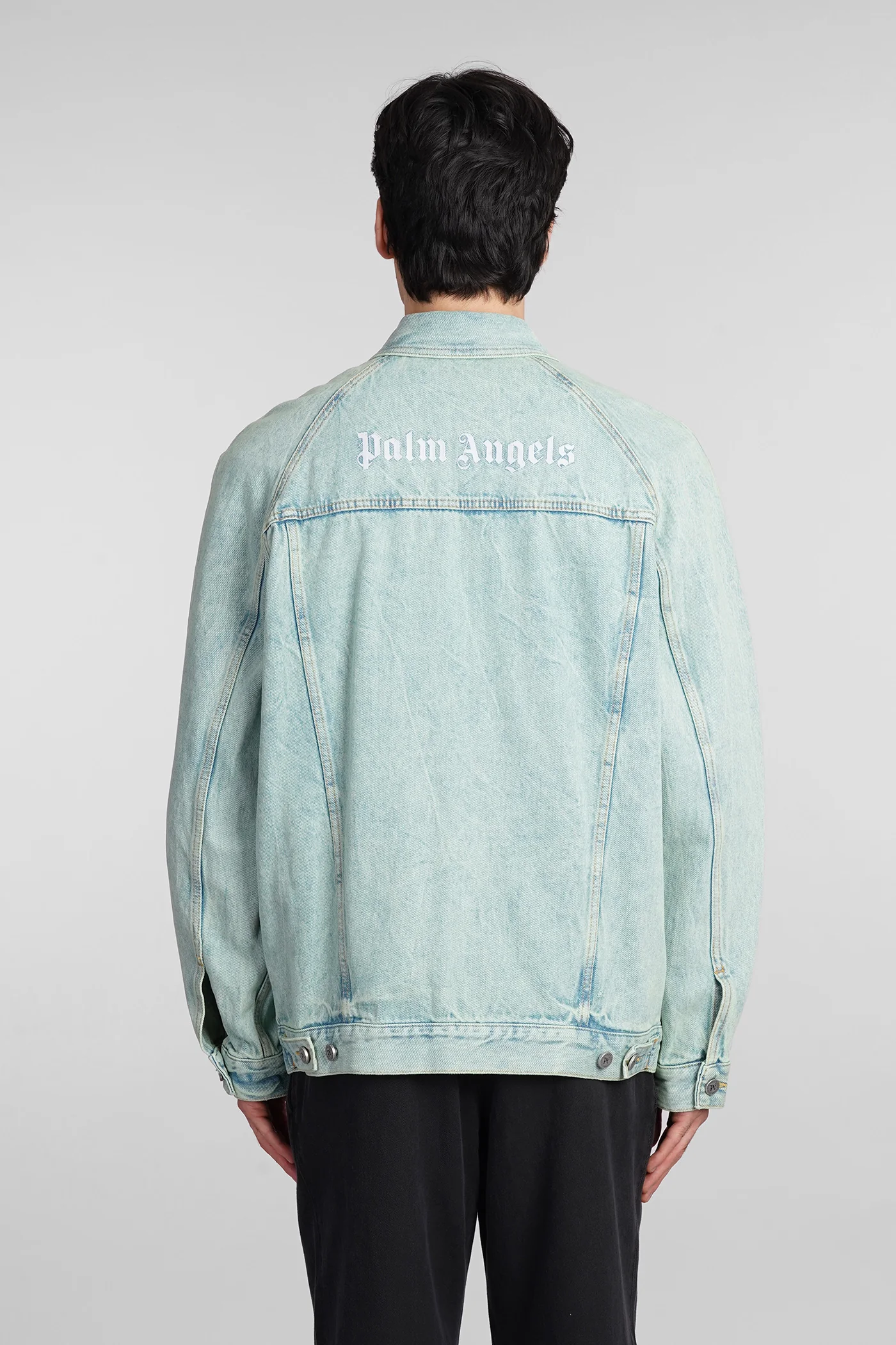Denim Jackets in green cotton - Image 3