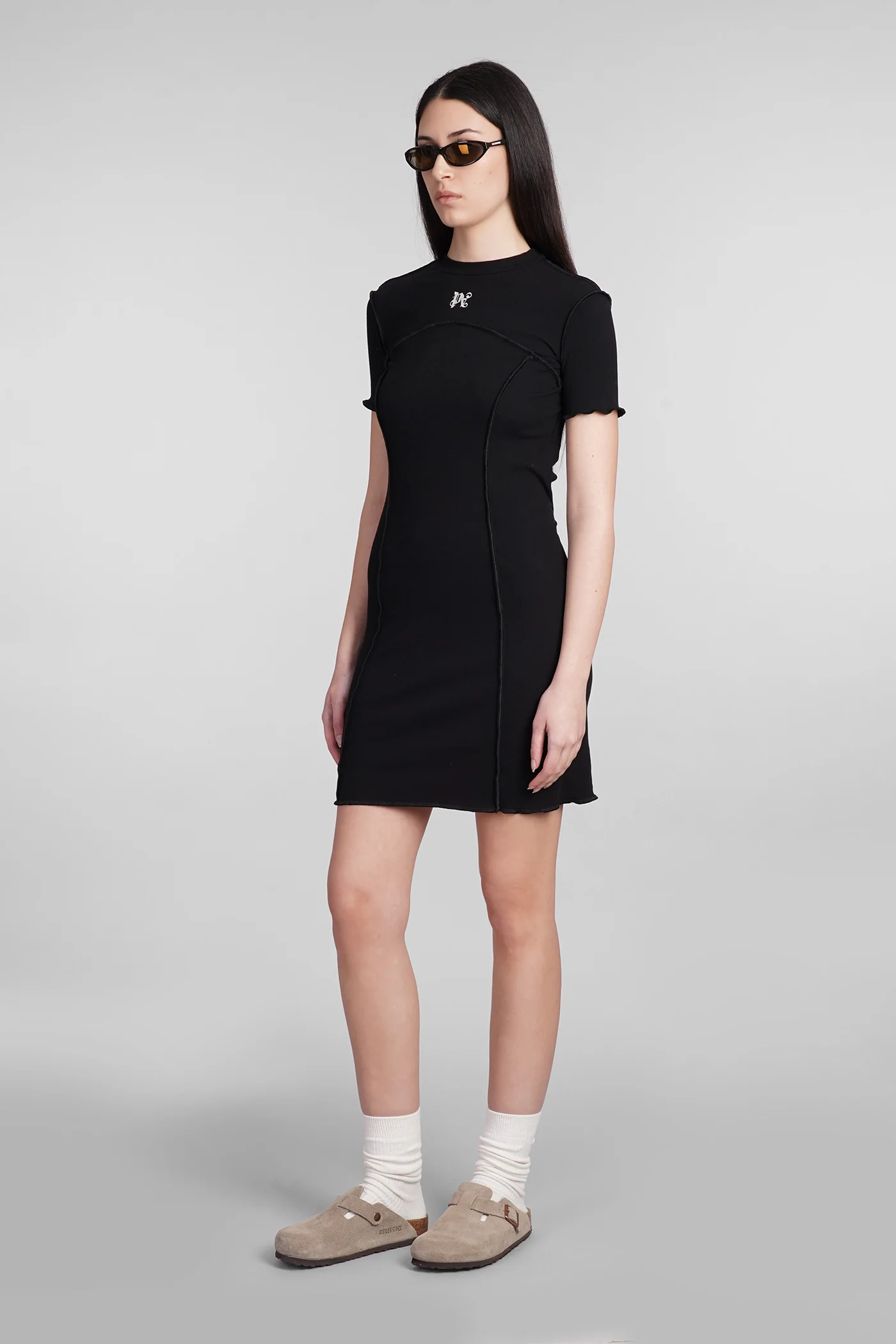 Dress woman  in black cotton - Image 4