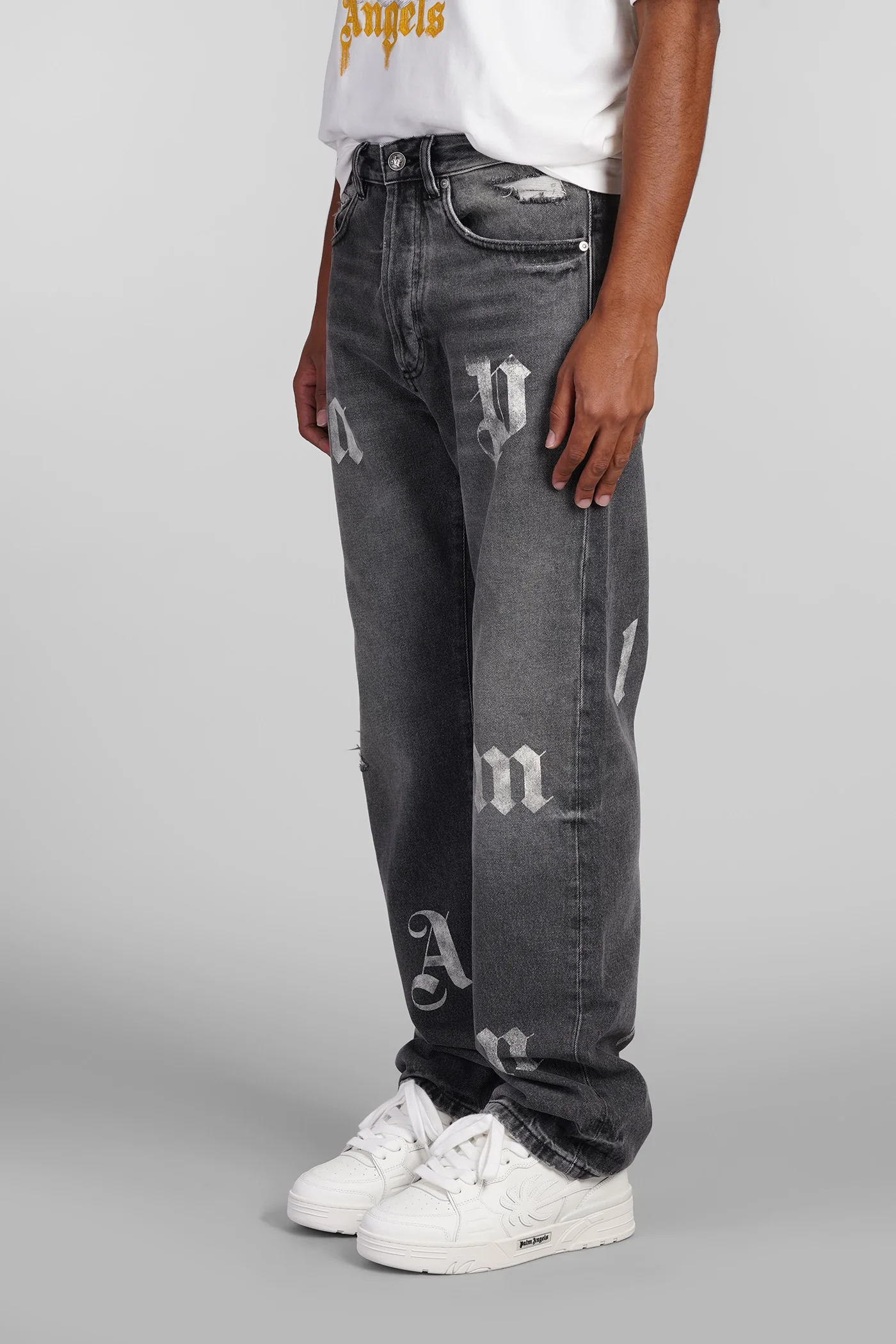 Jeans in grey cotton - Image 4