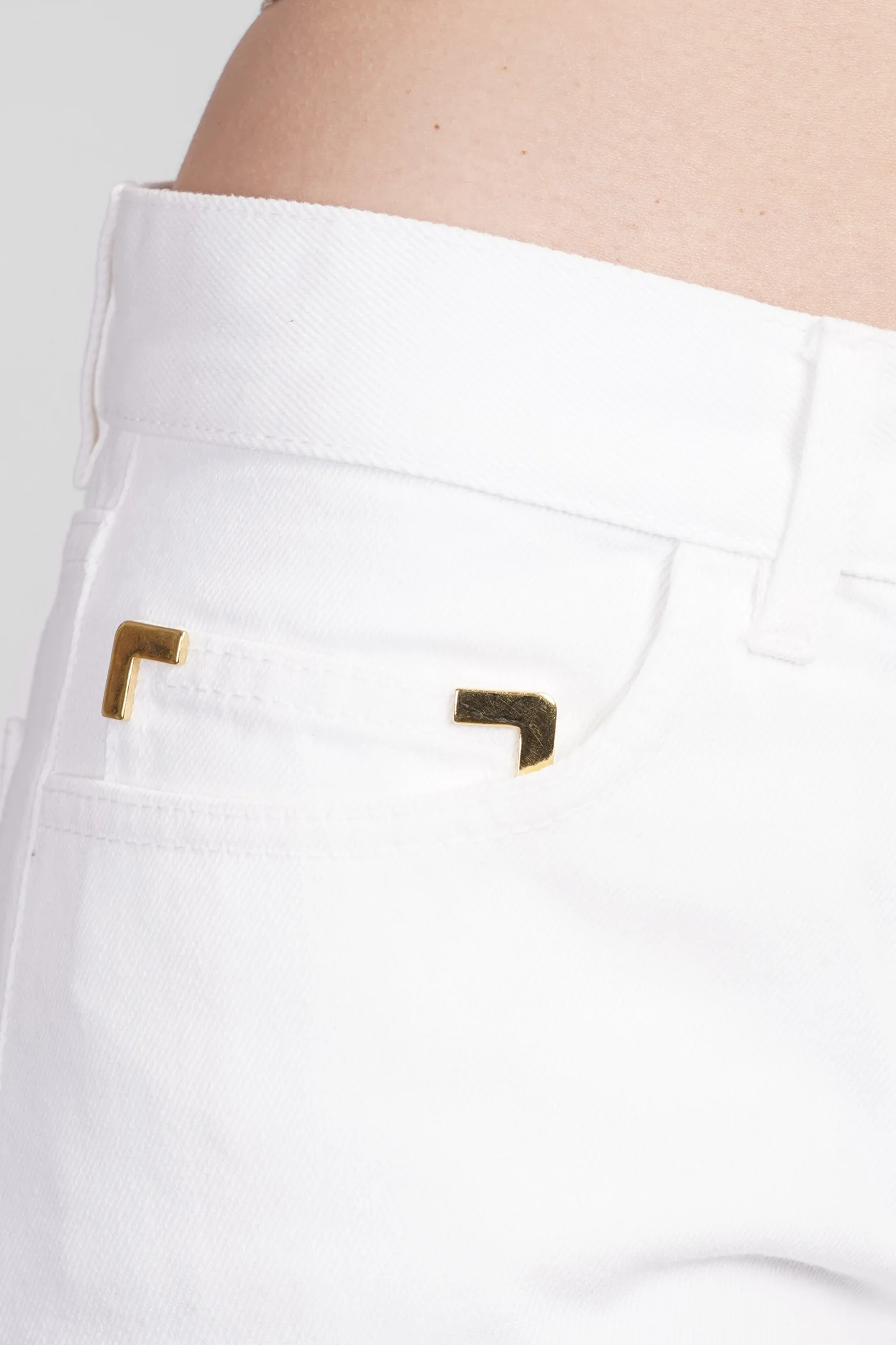 Jeans in white cotton - Image 5