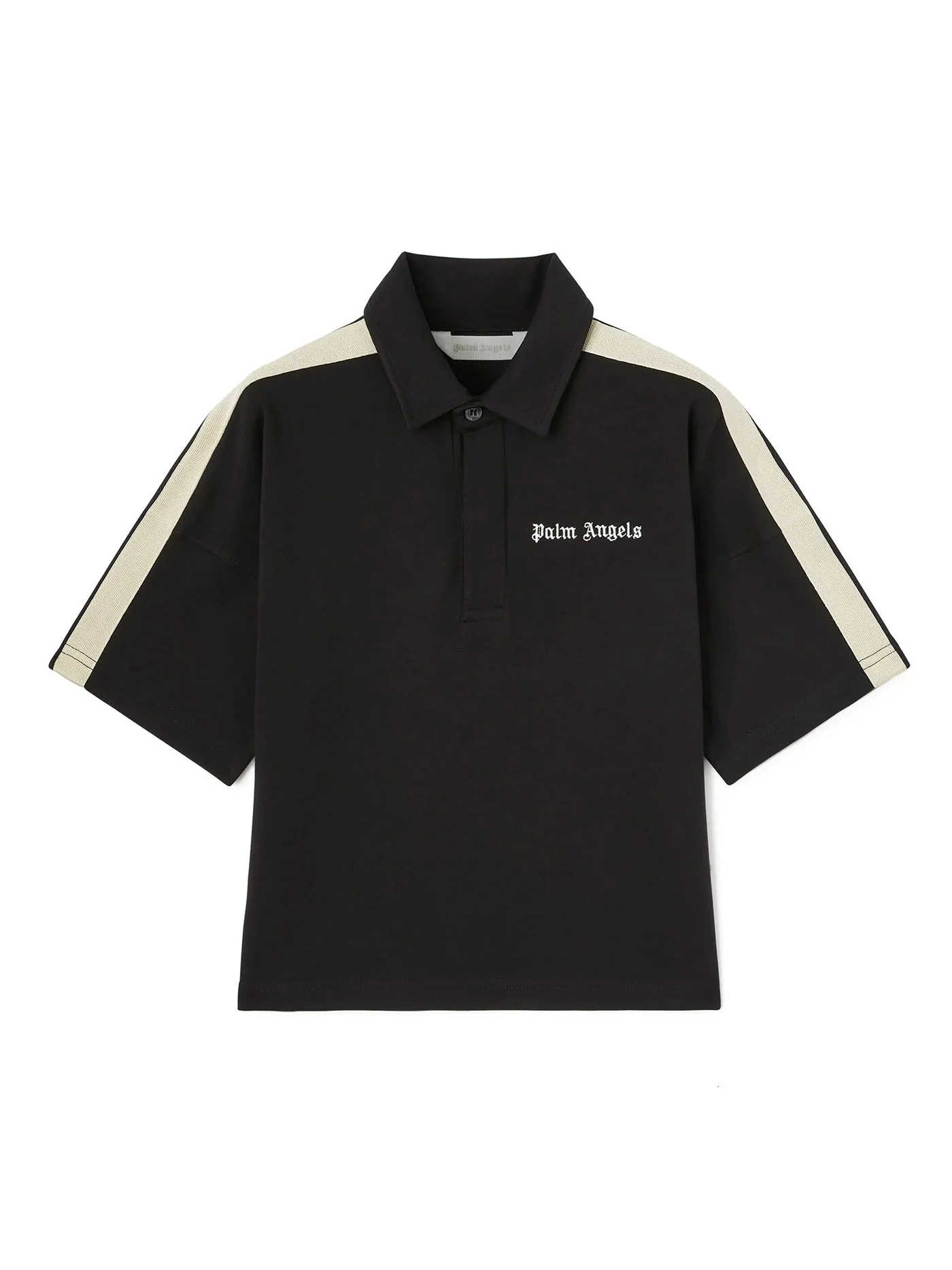 Polo in black viscose