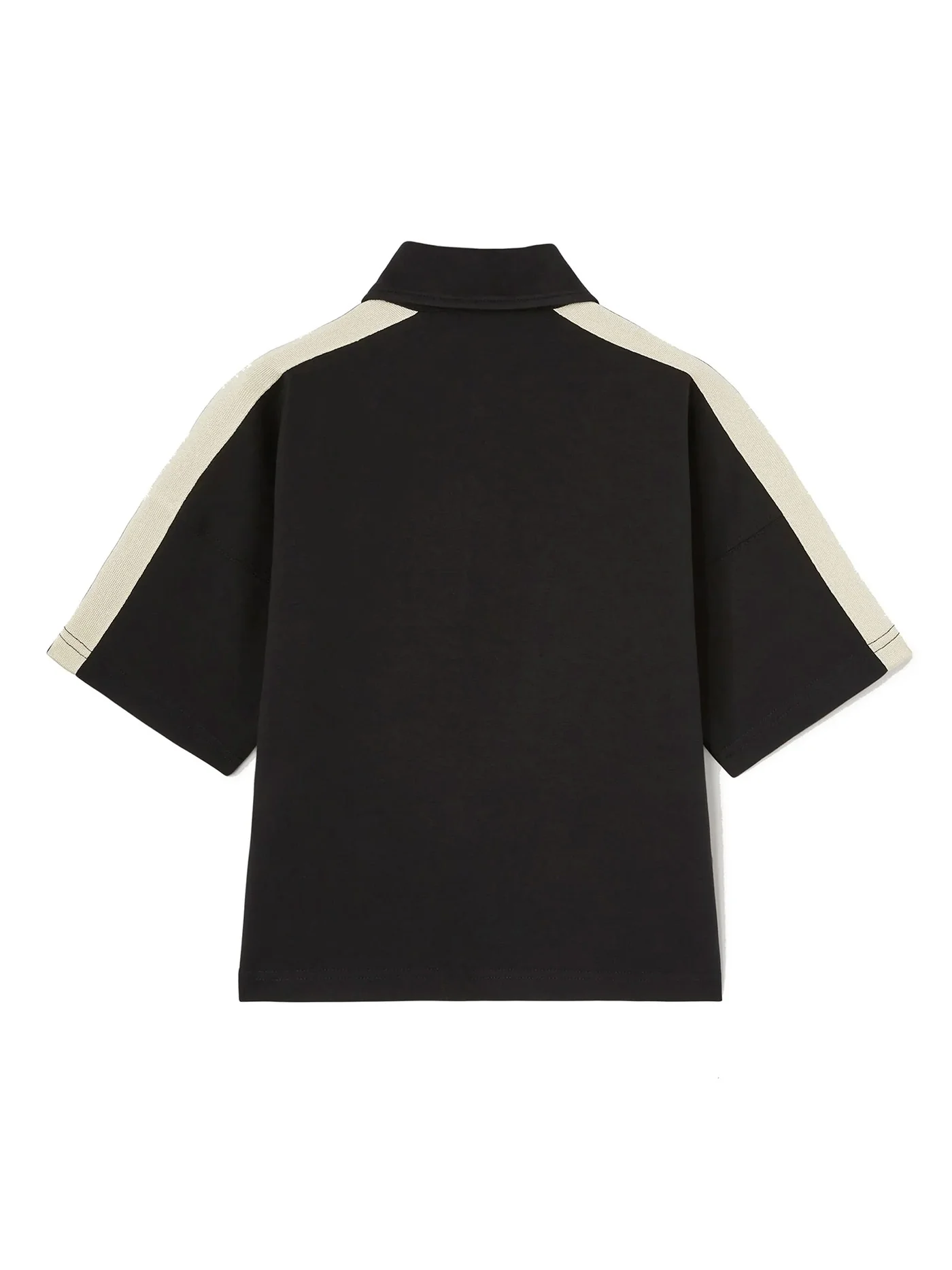 Polo in black viscose - Image 2