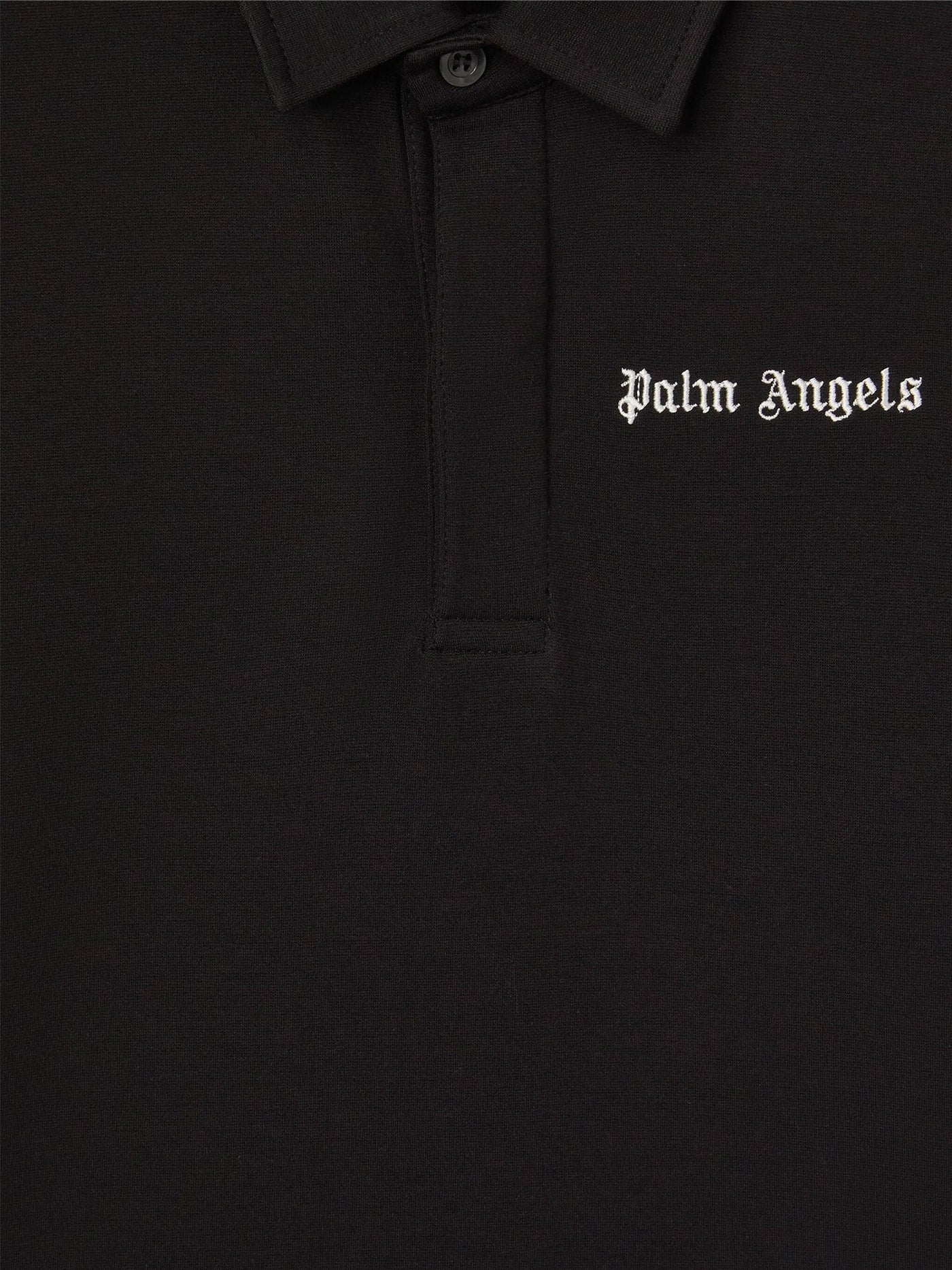 Polo in black viscose - Image 3