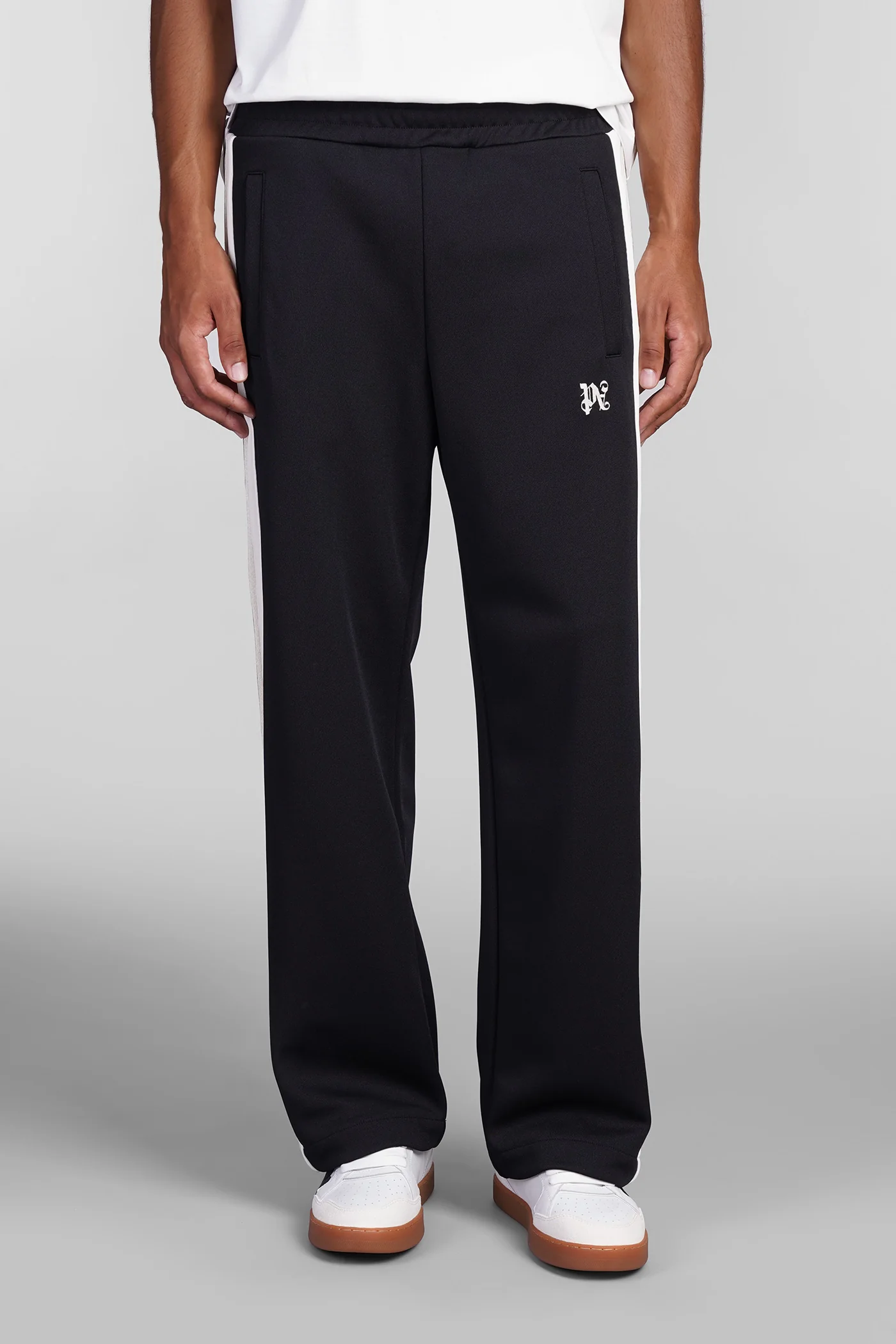 Pants in black polyester