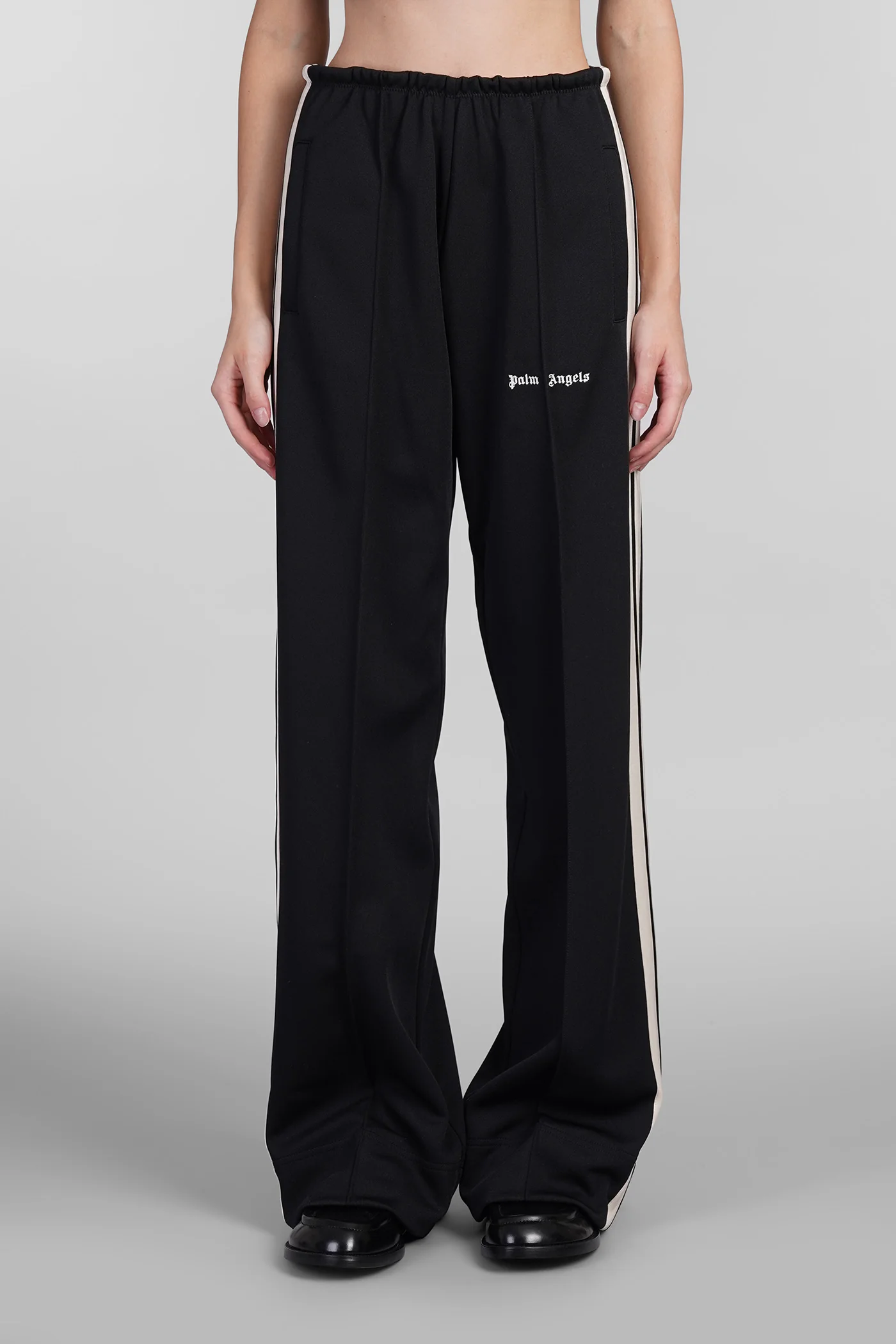 Pants in black polyester