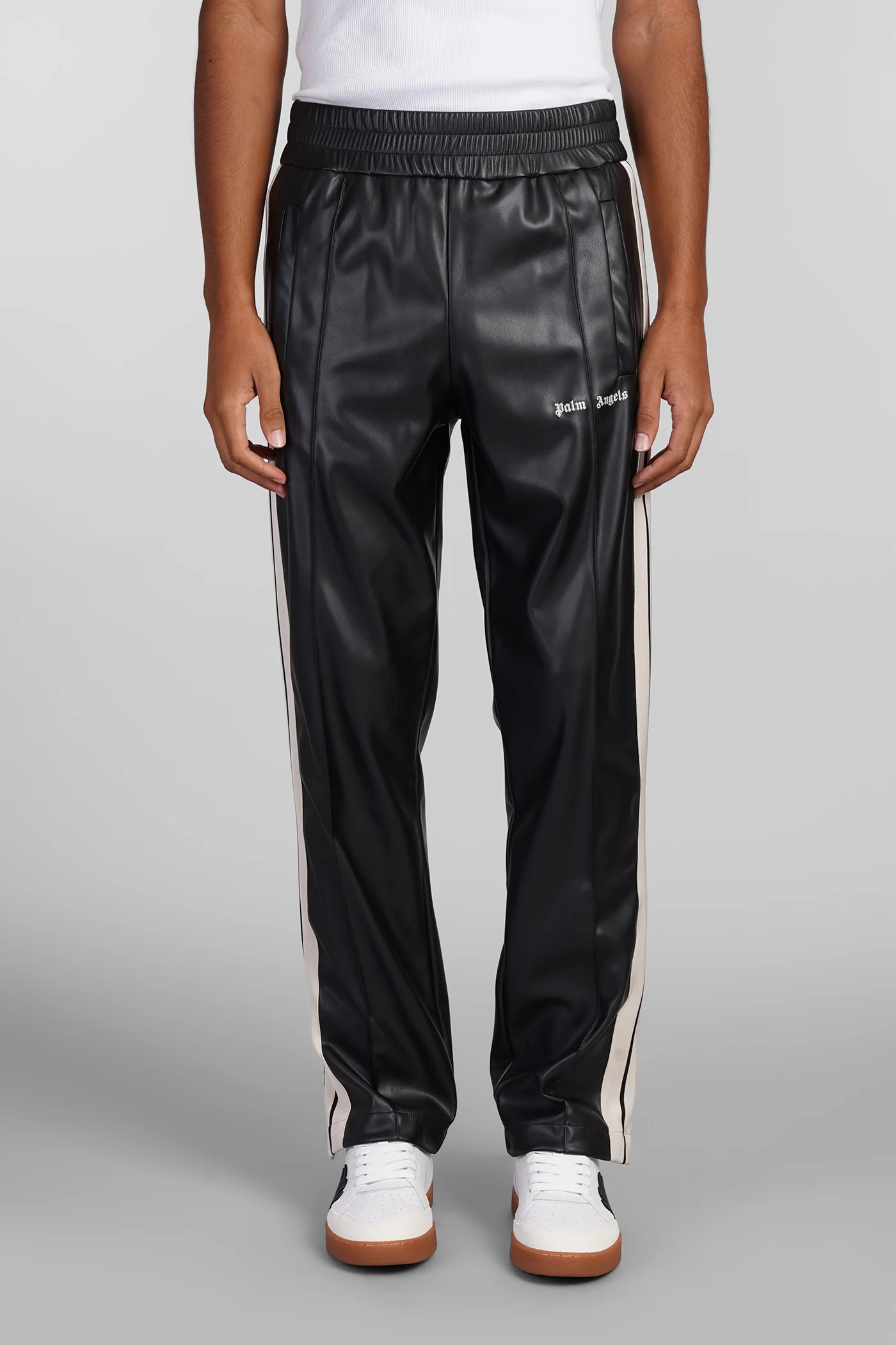 Pants in black polyester
