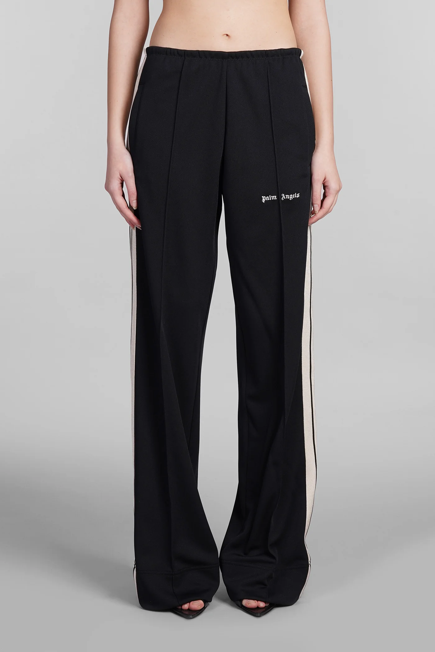 Pants in black polyester