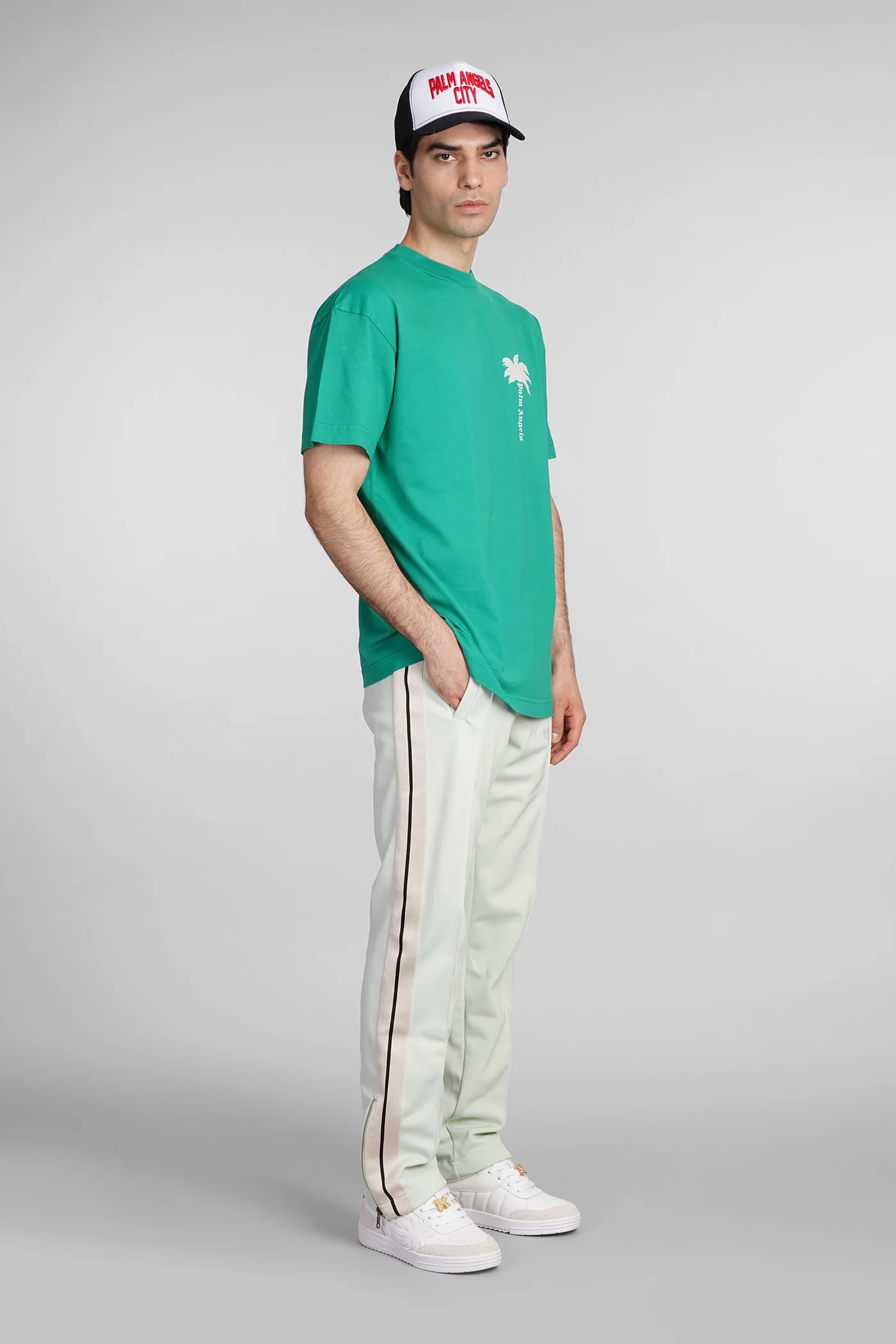 Pants in green polyester - Image 2