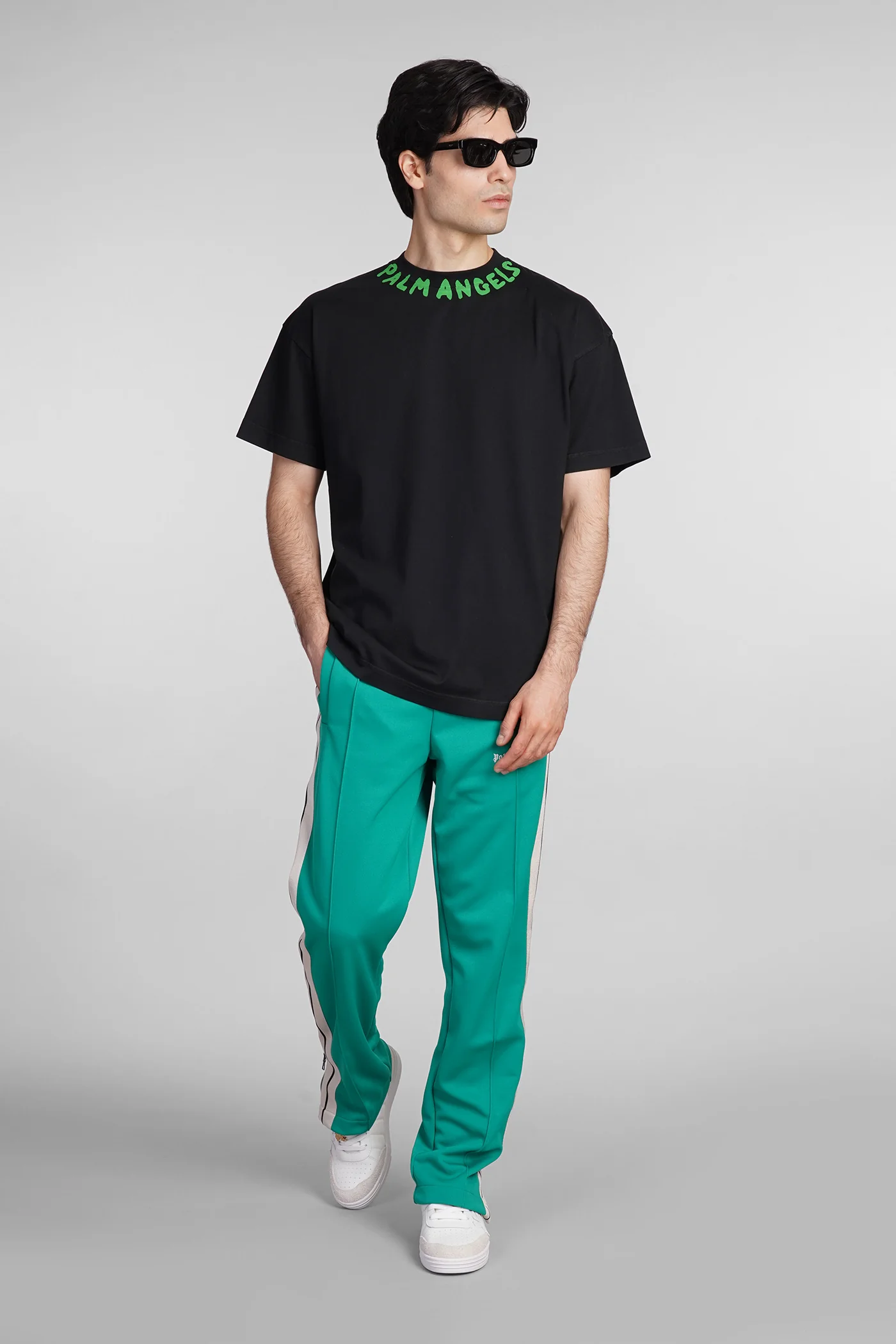 Pants in green polyester - Image 2