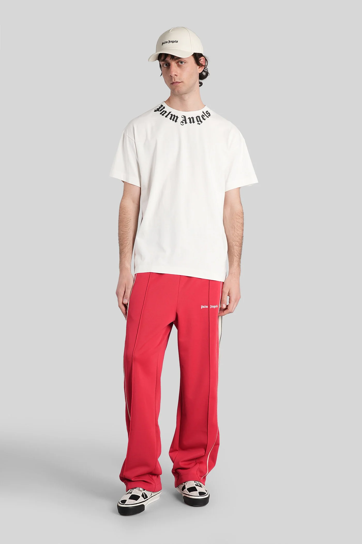 Pants in rose-pink polyester - Image 2