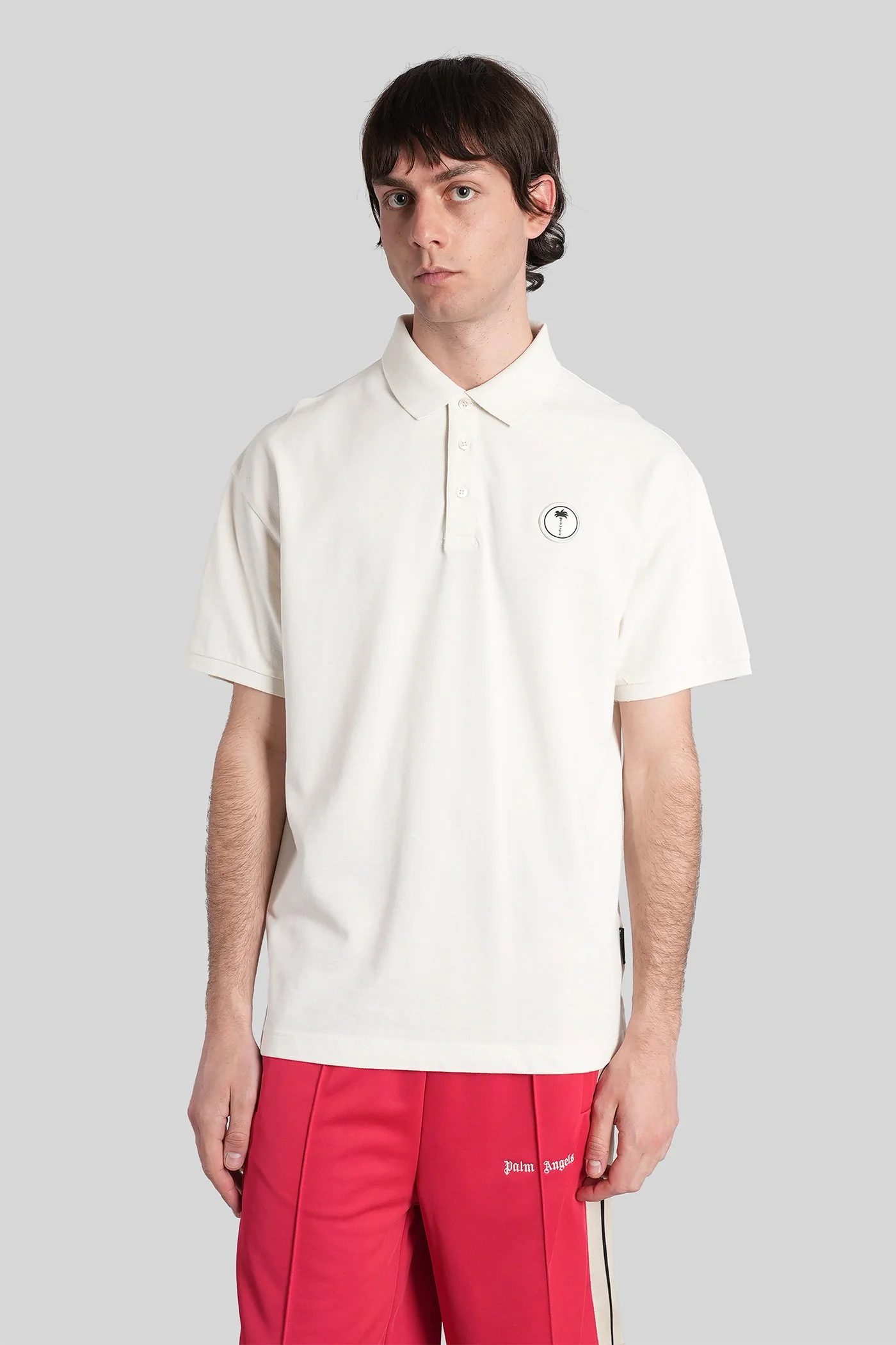 Polo in beige cotton