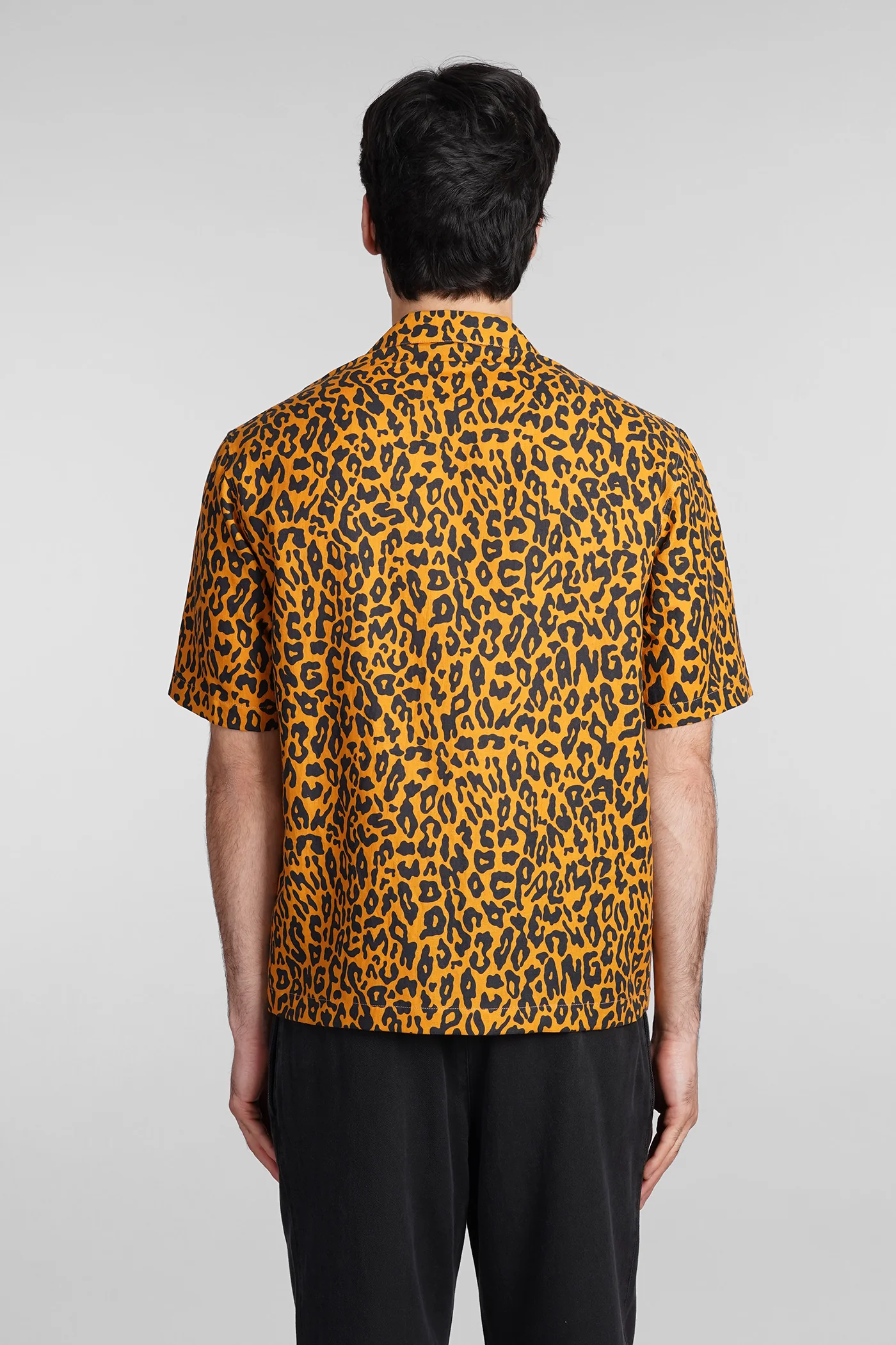 Shirt in orange linen - Image 3