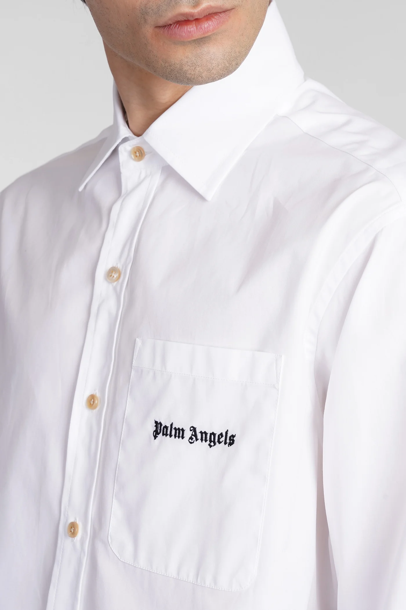 Shirt in white cotton - Image 5