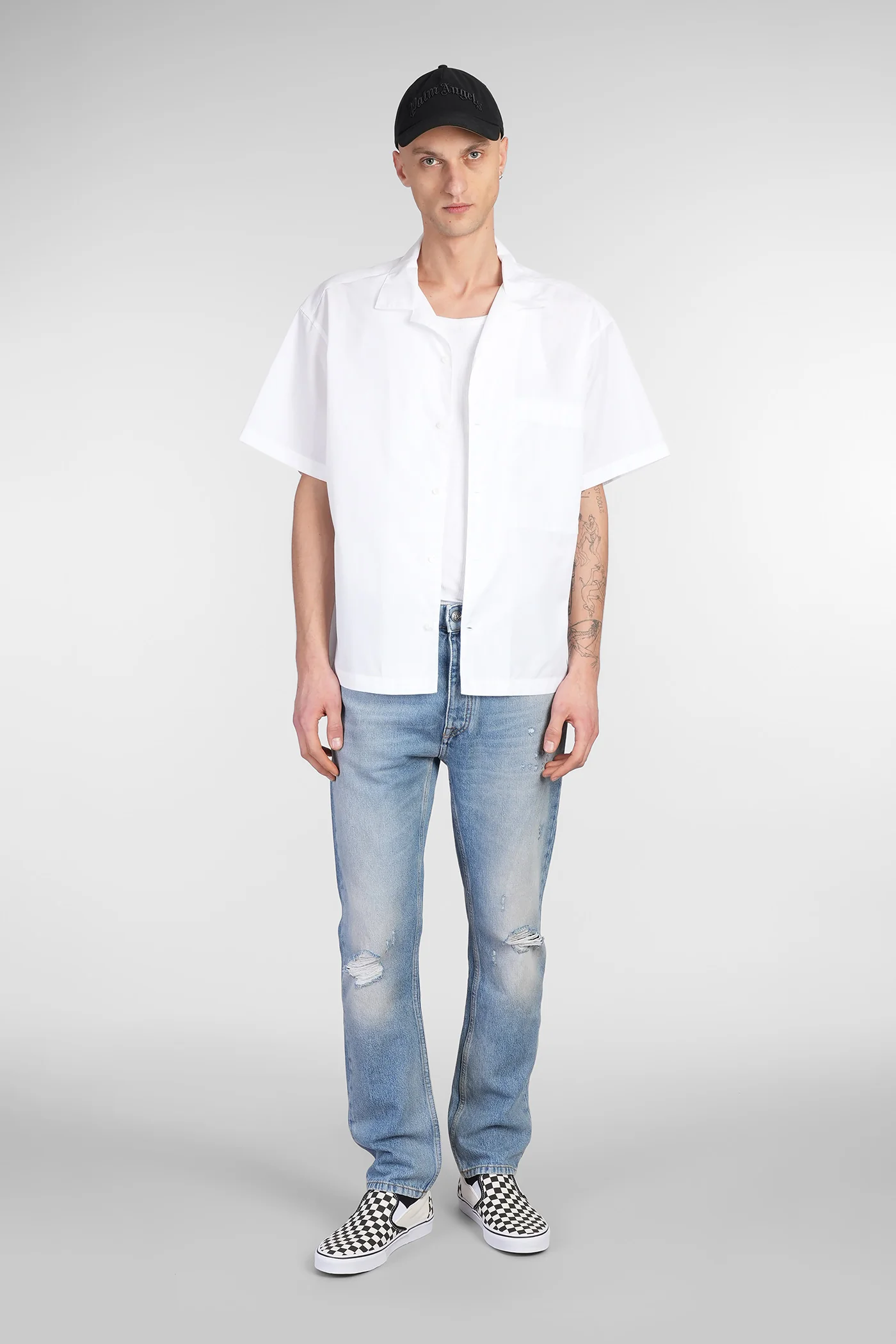 Shirt in white cotton - Image 2