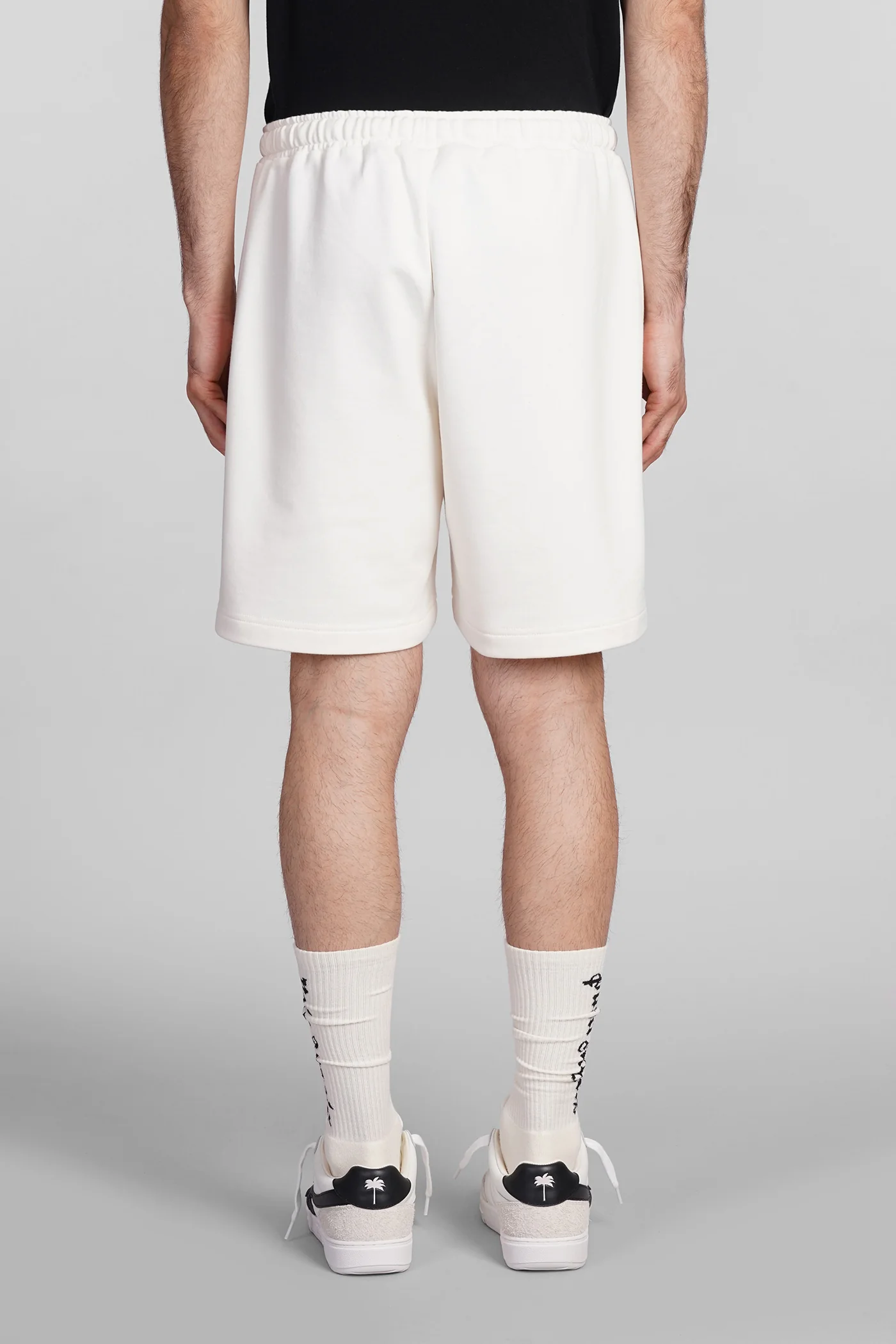 Shorts in beige cotton - Image 3