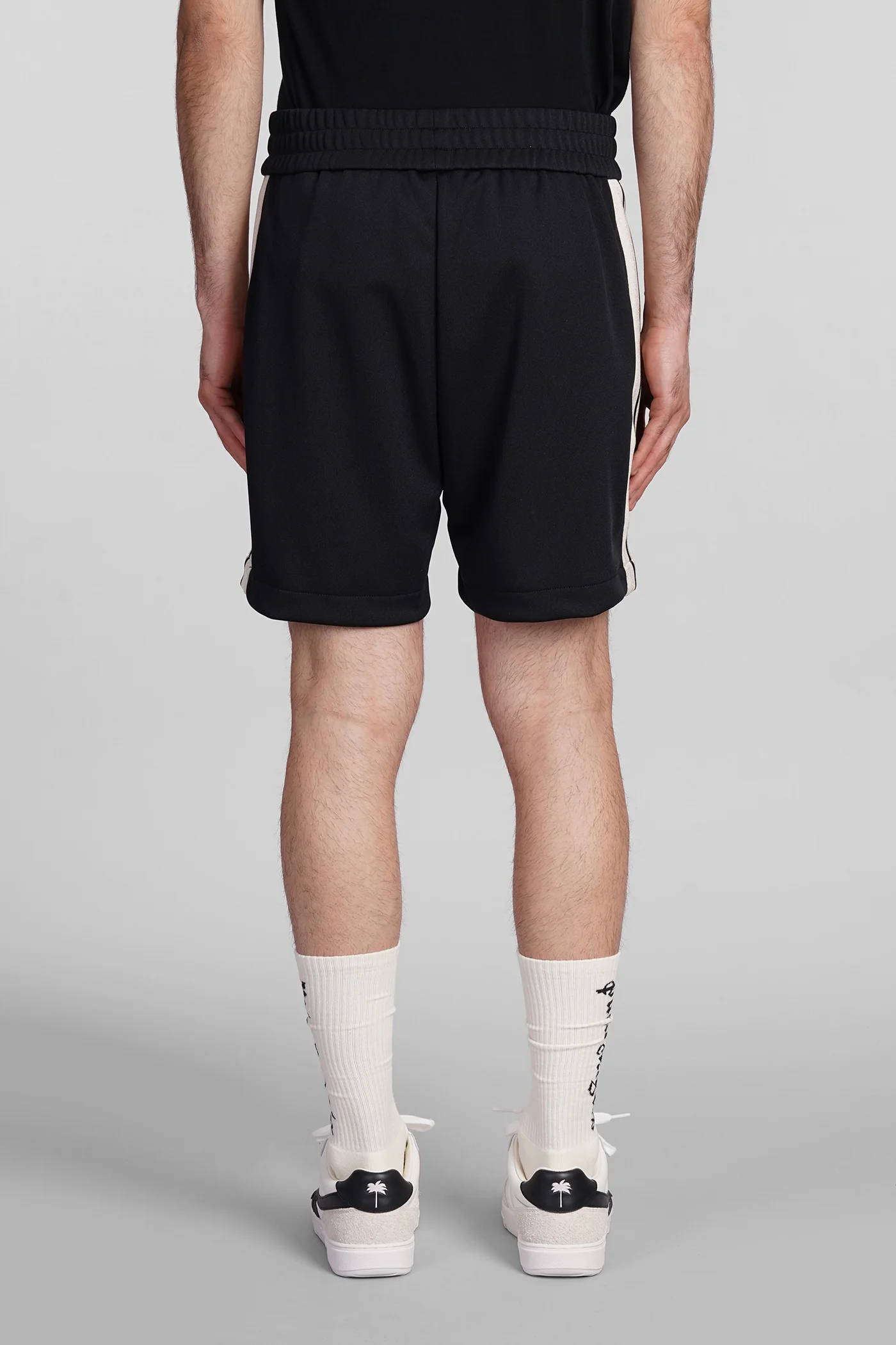 Shorts in black polyester - Image 3