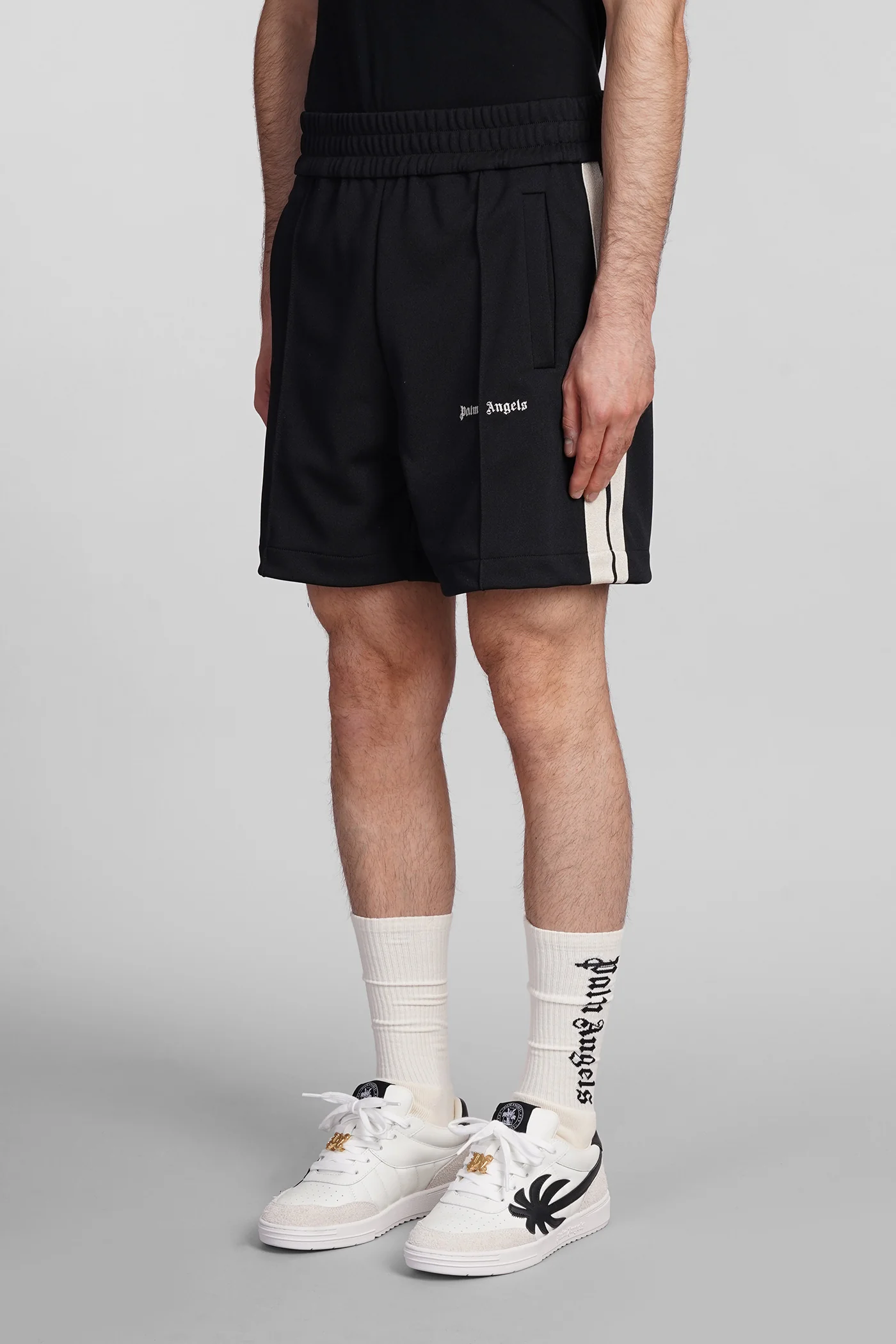 Shorts in black polyester - Image 4