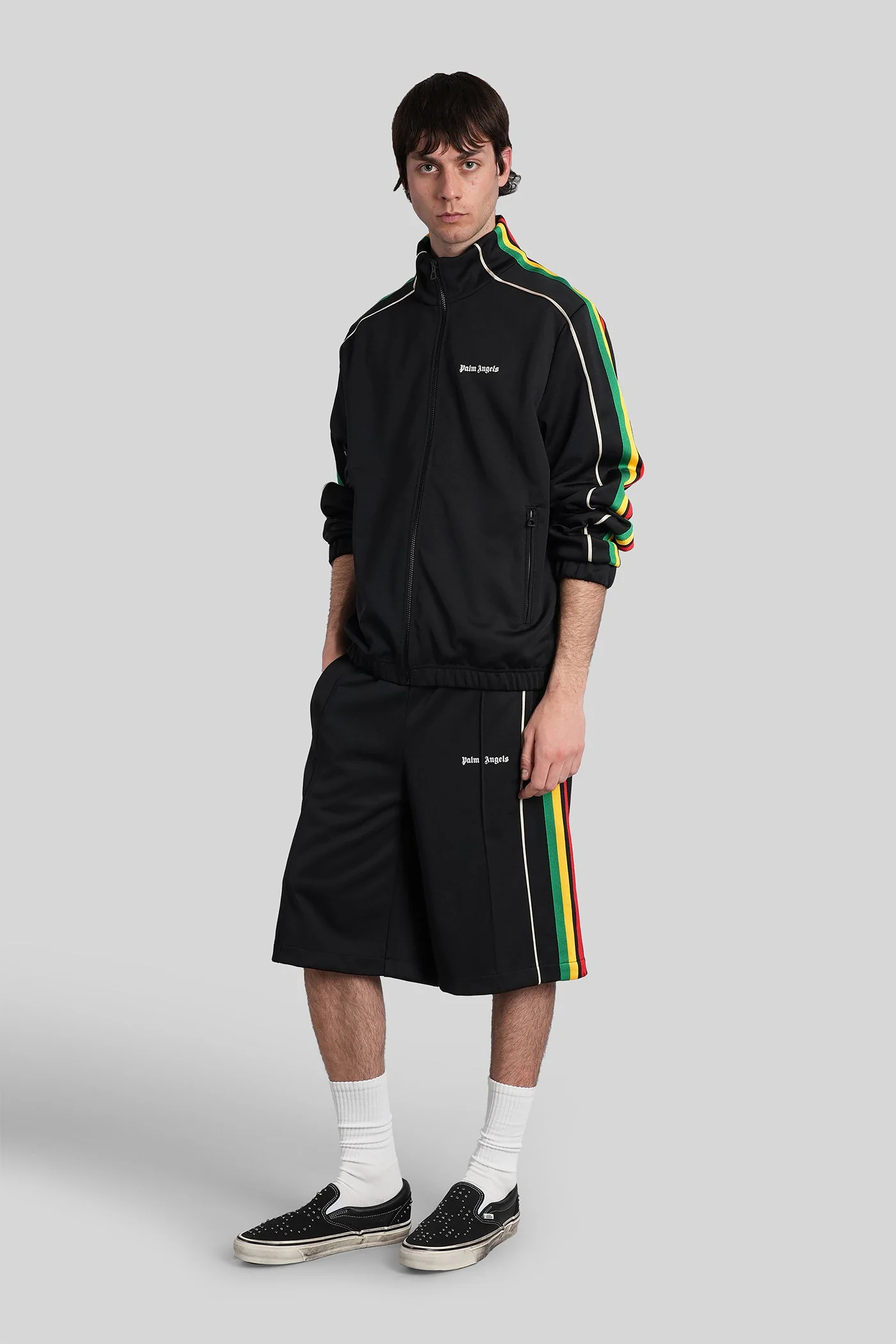 Shorts in black polyester - Image 2