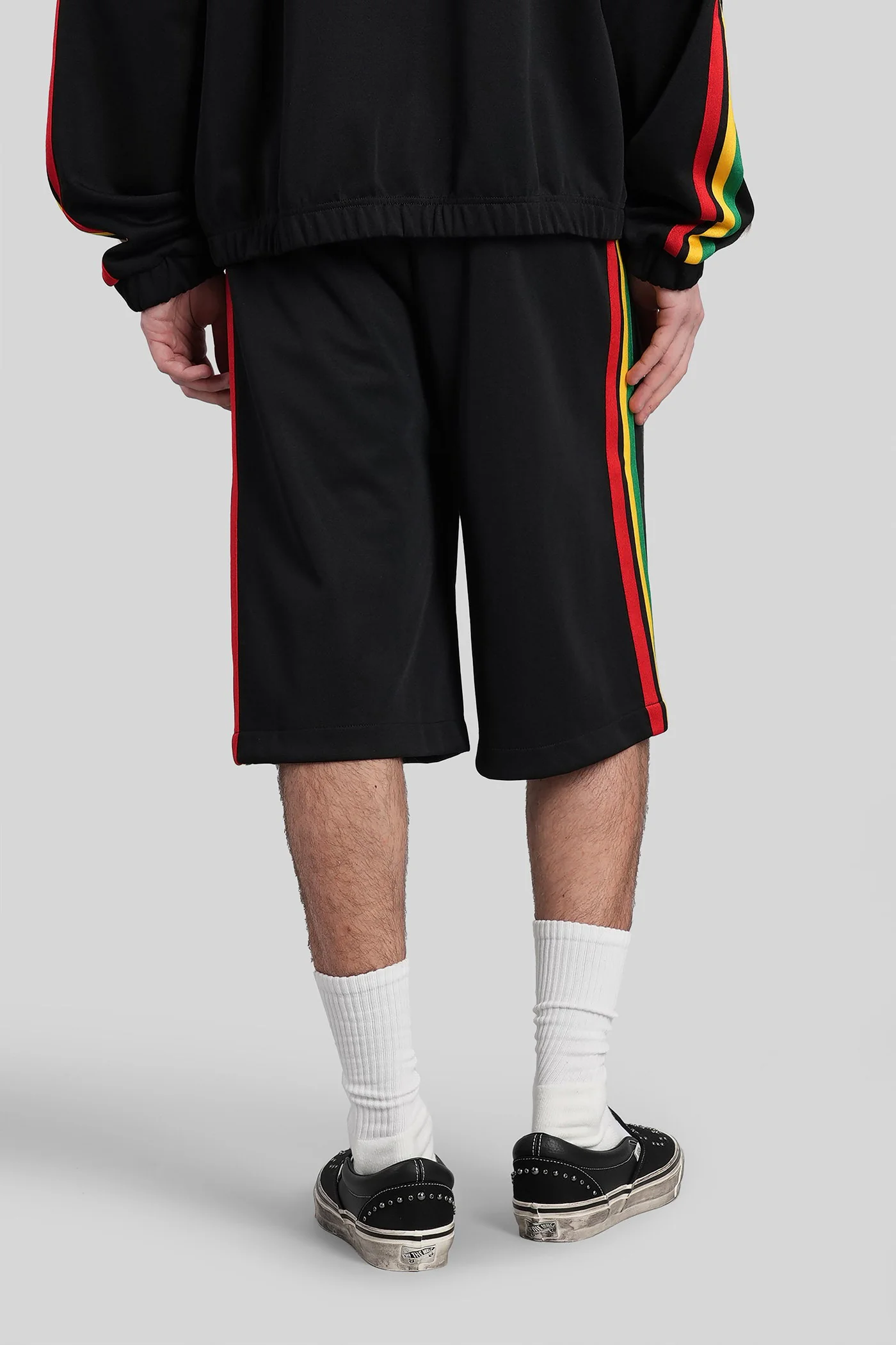 Shorts in black polyester - Image 3