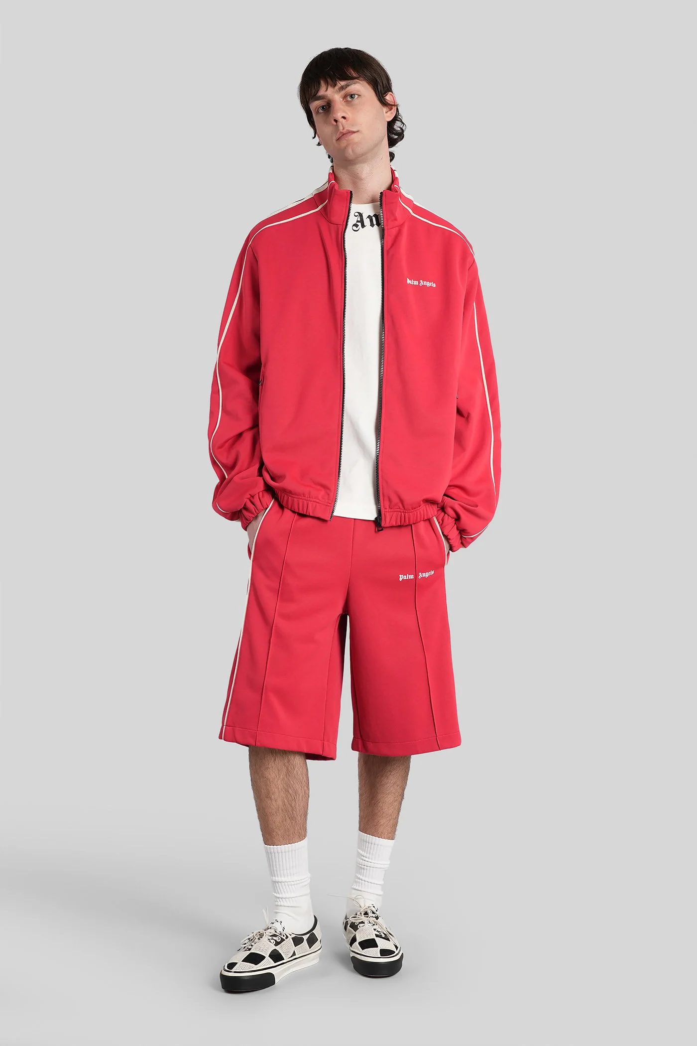 Shorts in red polyester - Image 2