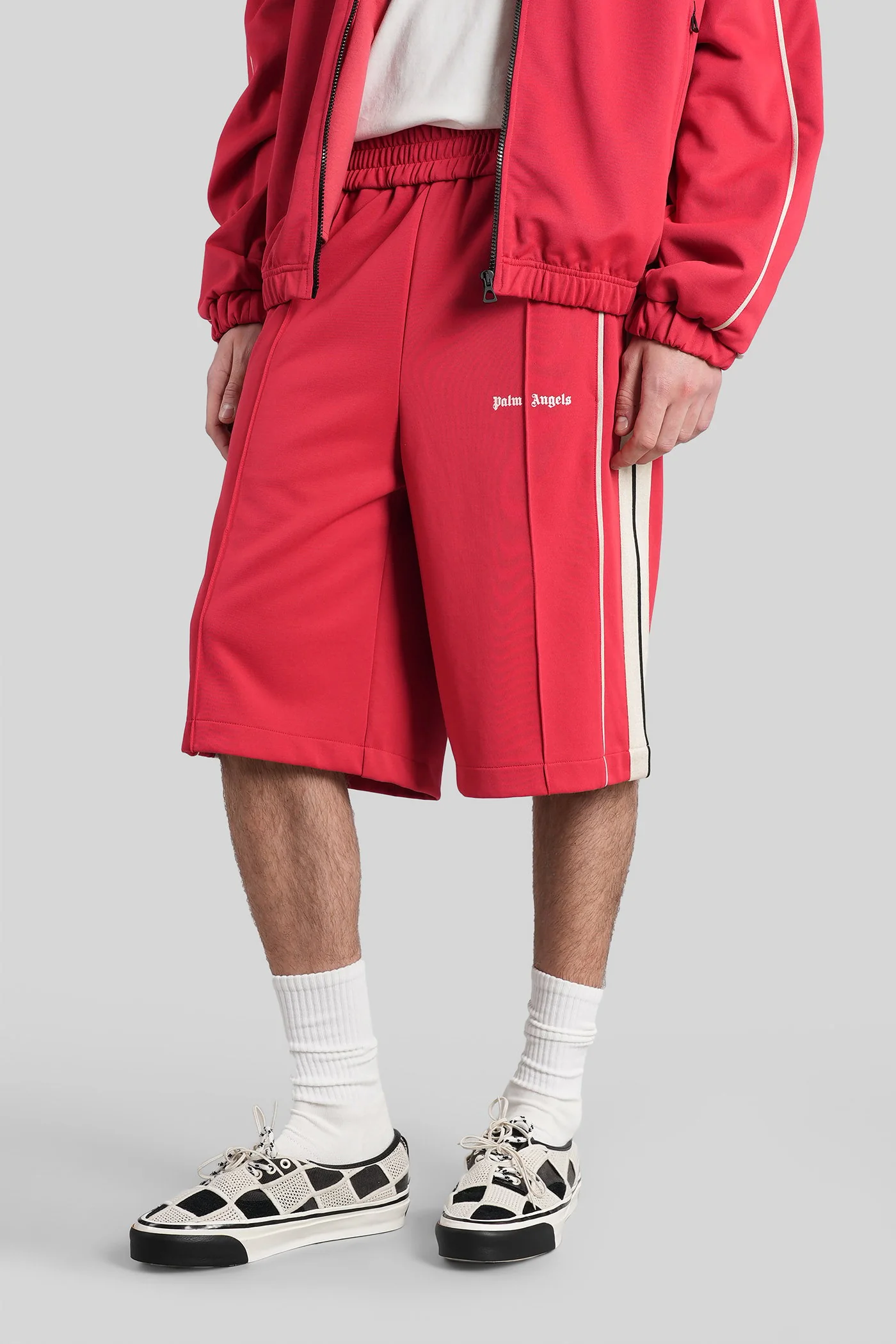 Shorts in red polyester - Image 4