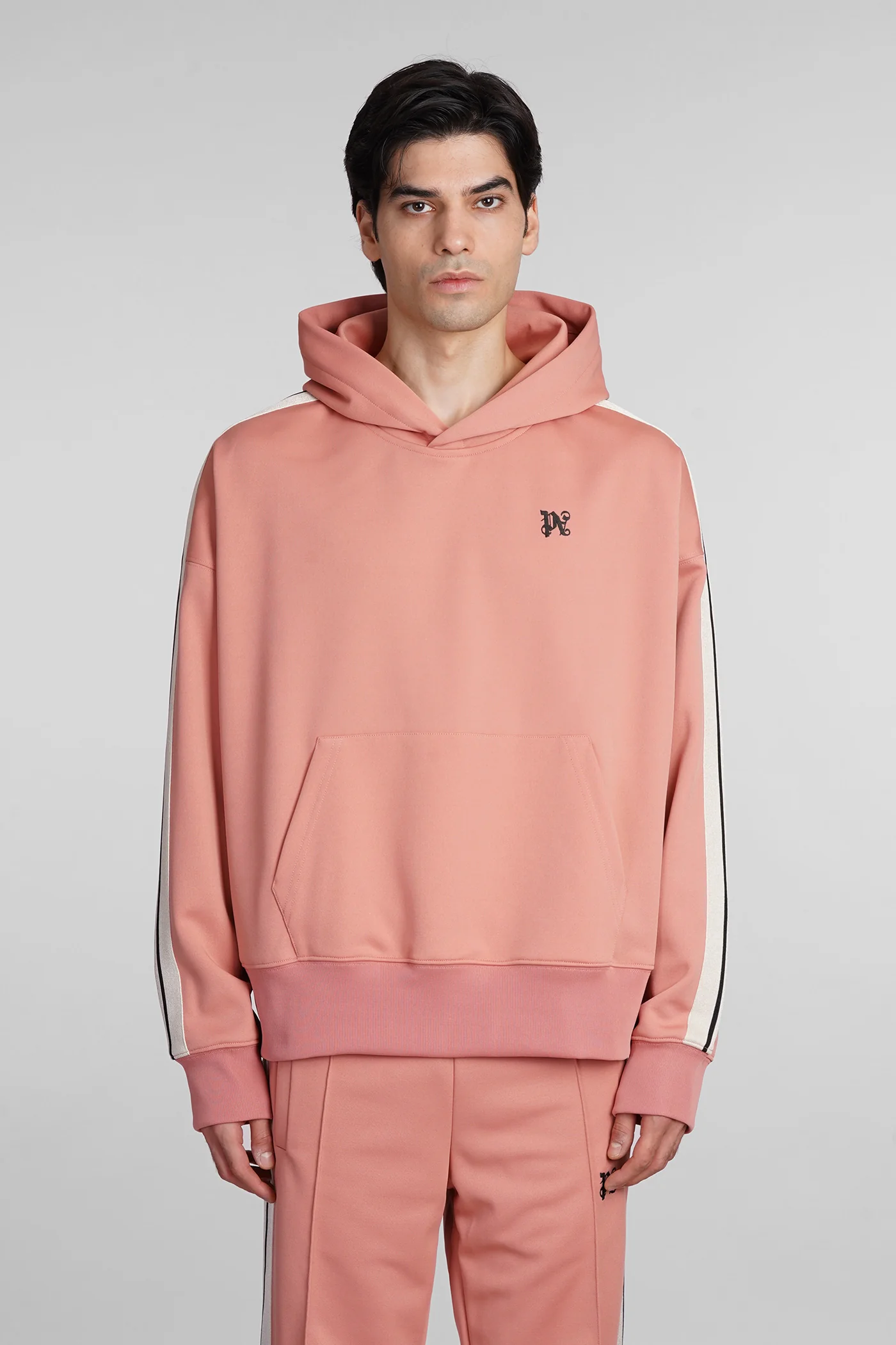 Sweatshirt in rose-pink polyester