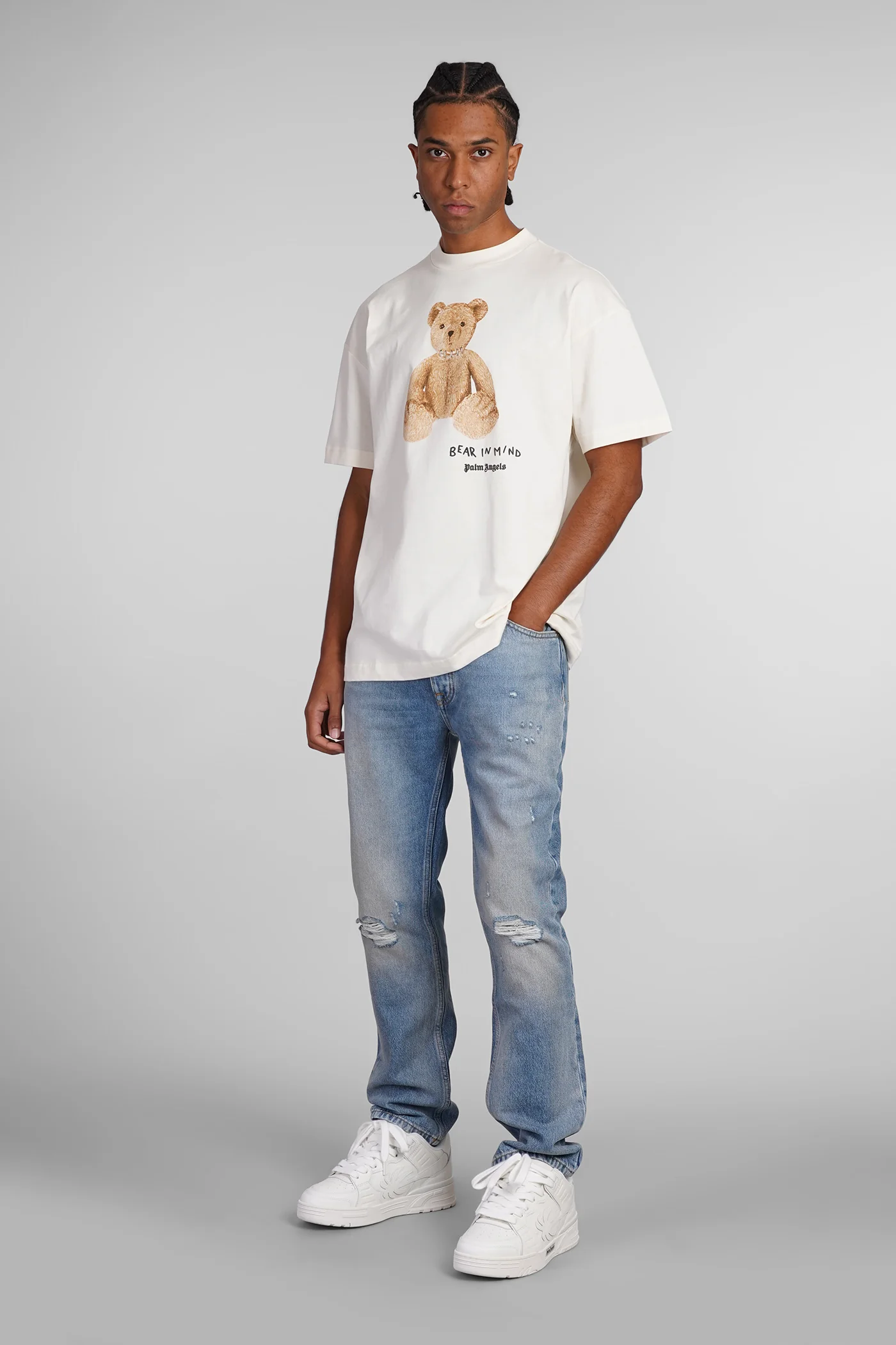 T-Shirt in beige cotton - Image 2