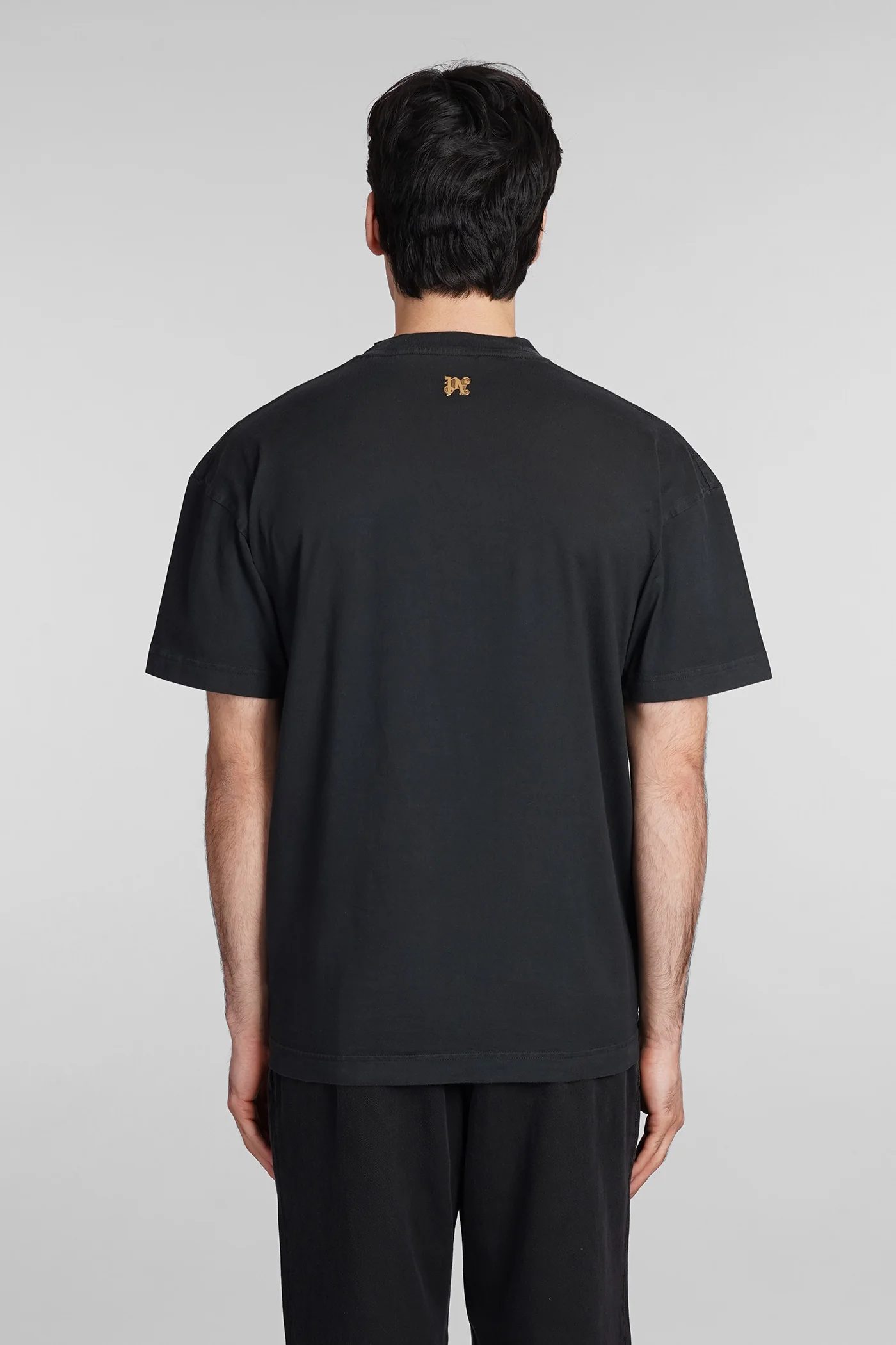T-Shirt in black cotton - Image 3