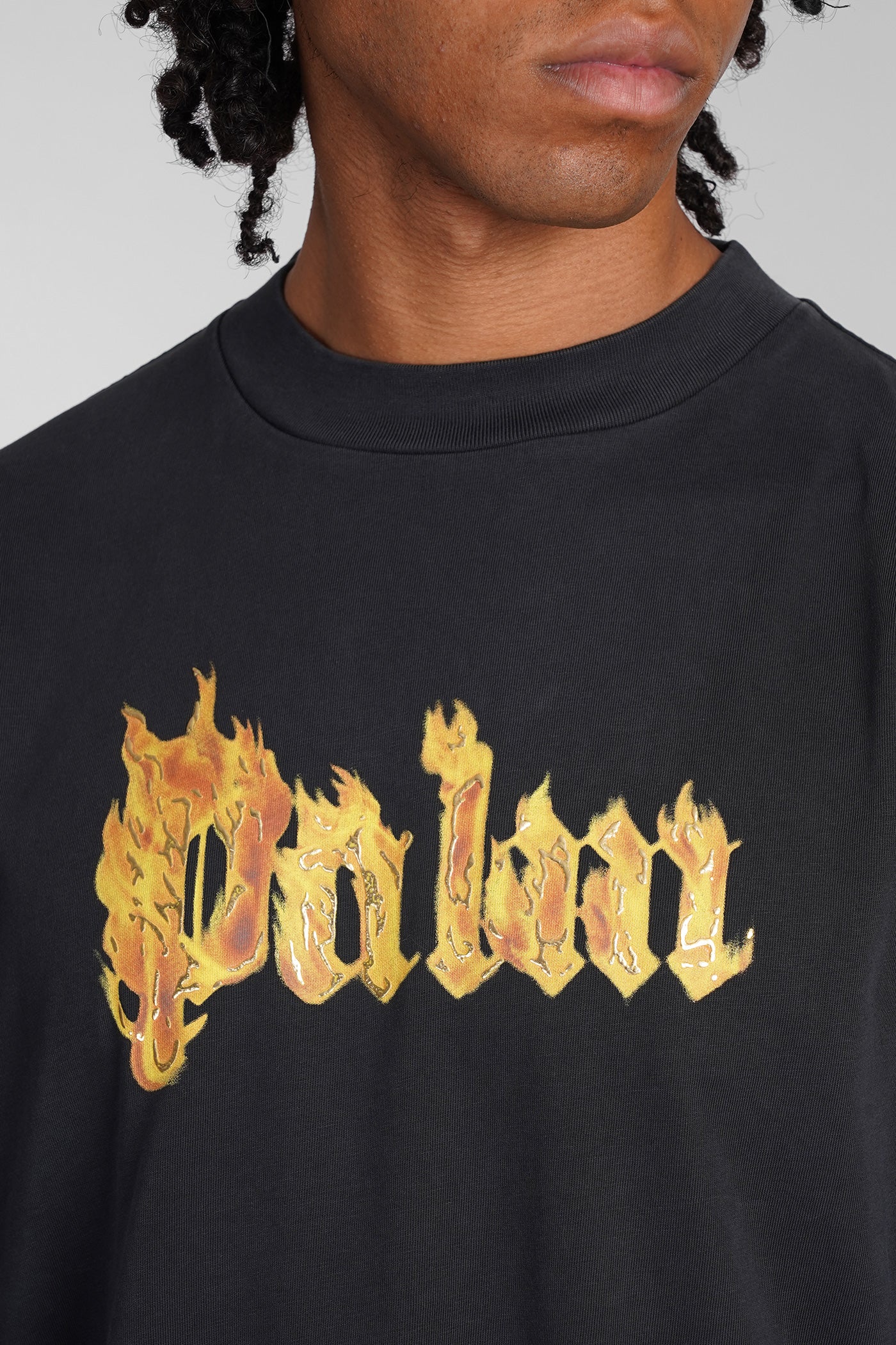T-Shirt in black cotton - Image 5