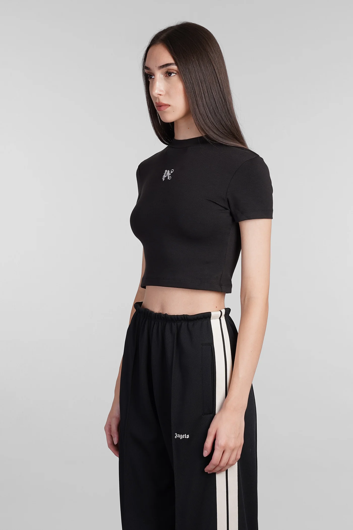 T-Shirt in black cotton - Image 4