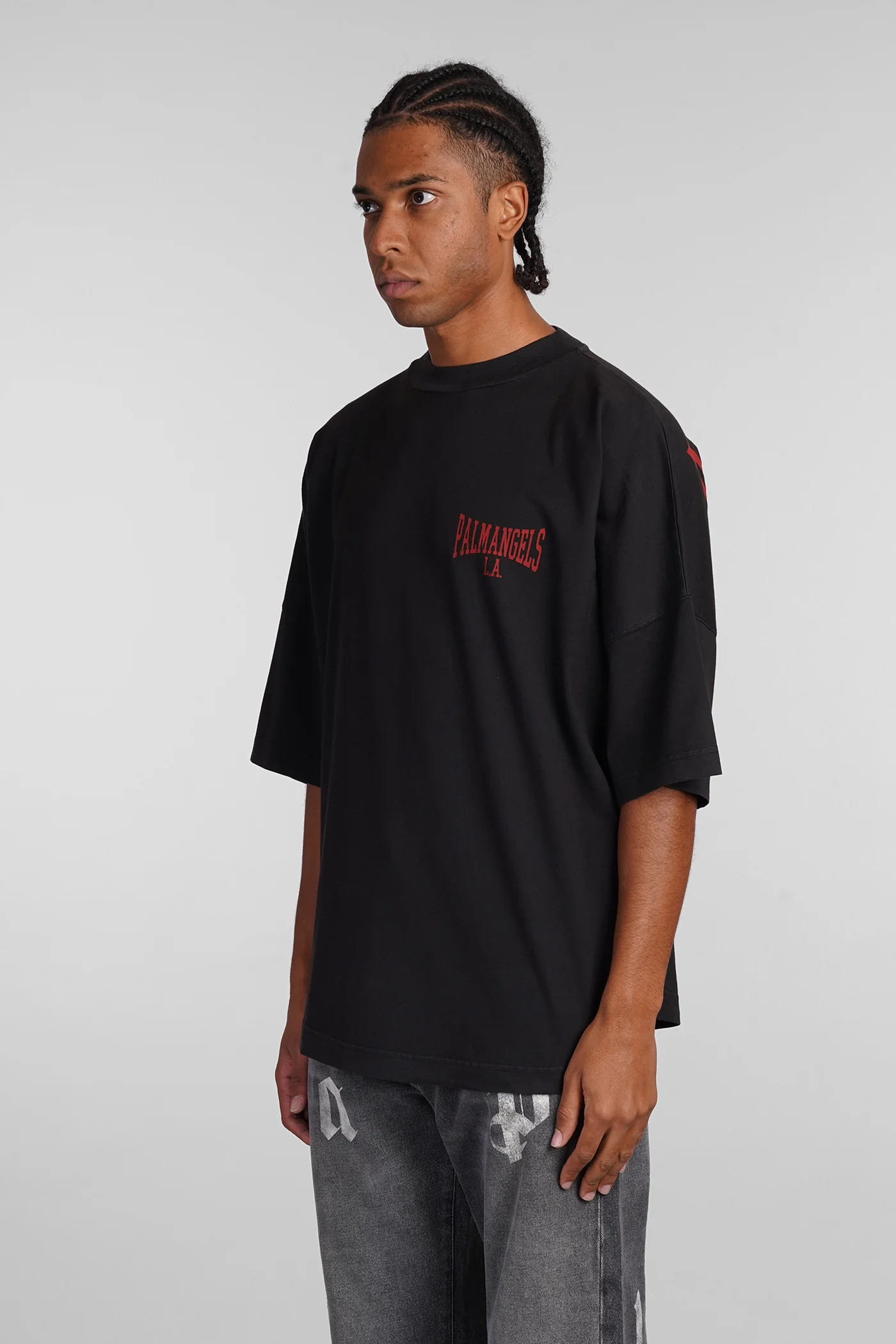 T-Shirt in black cotton - Image 4