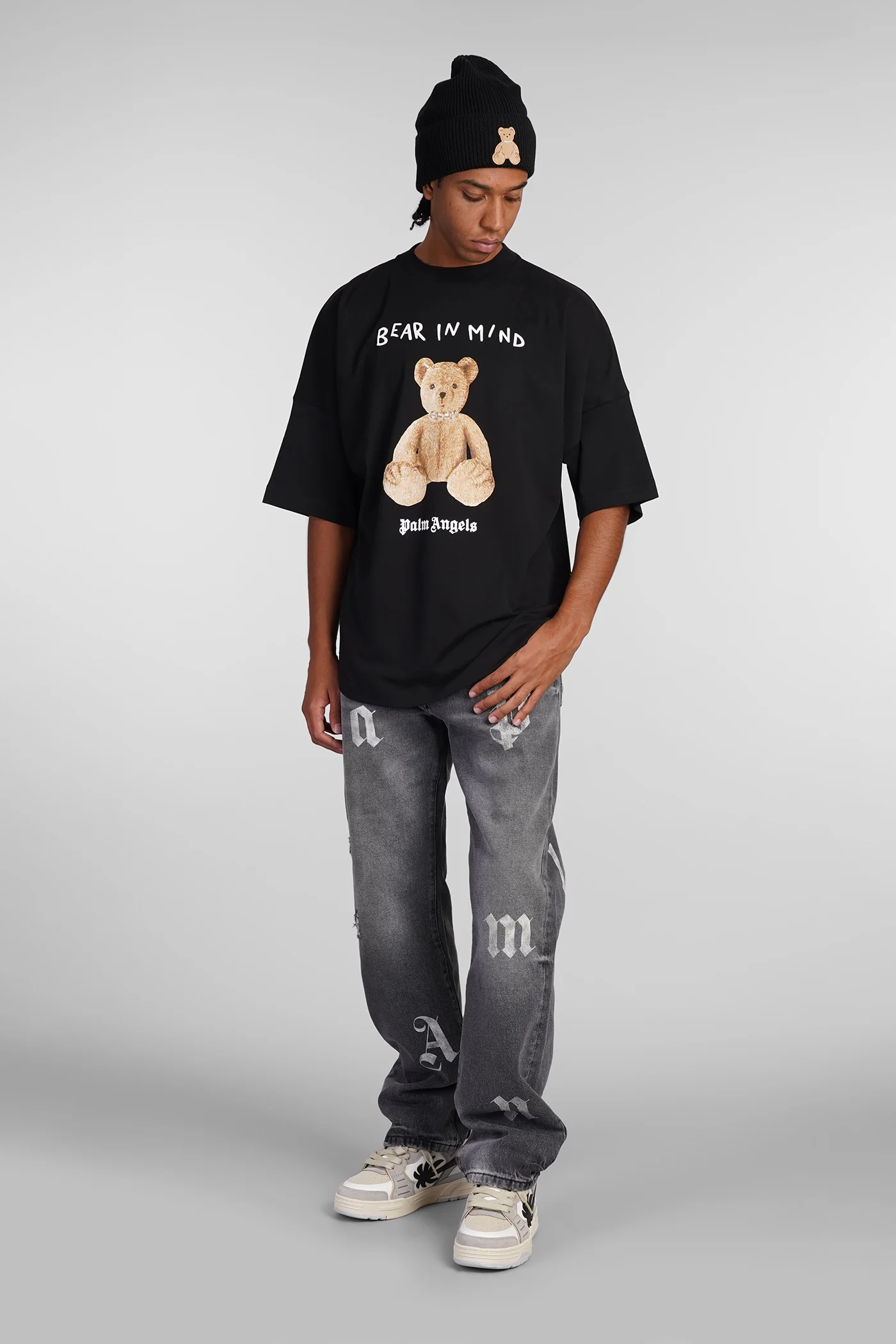 T-Shirt in black cotton - Image 2