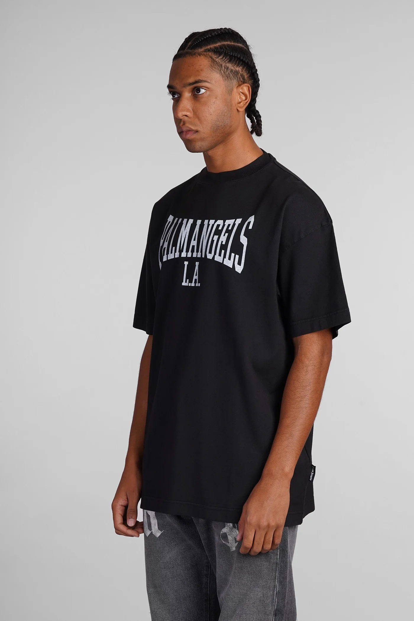 T-Shirt in black cotton - Image 4