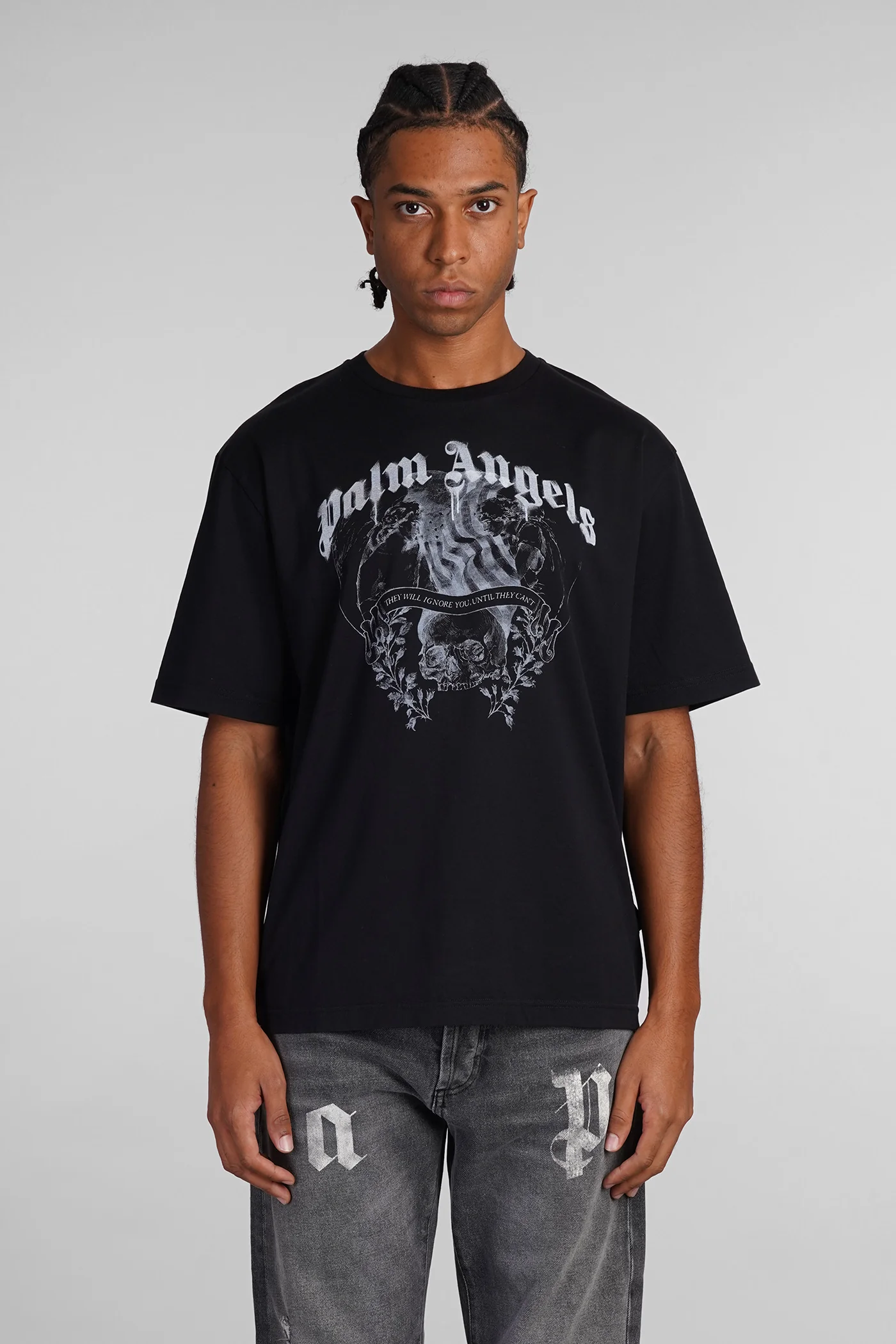 T-Shirt in black cotton