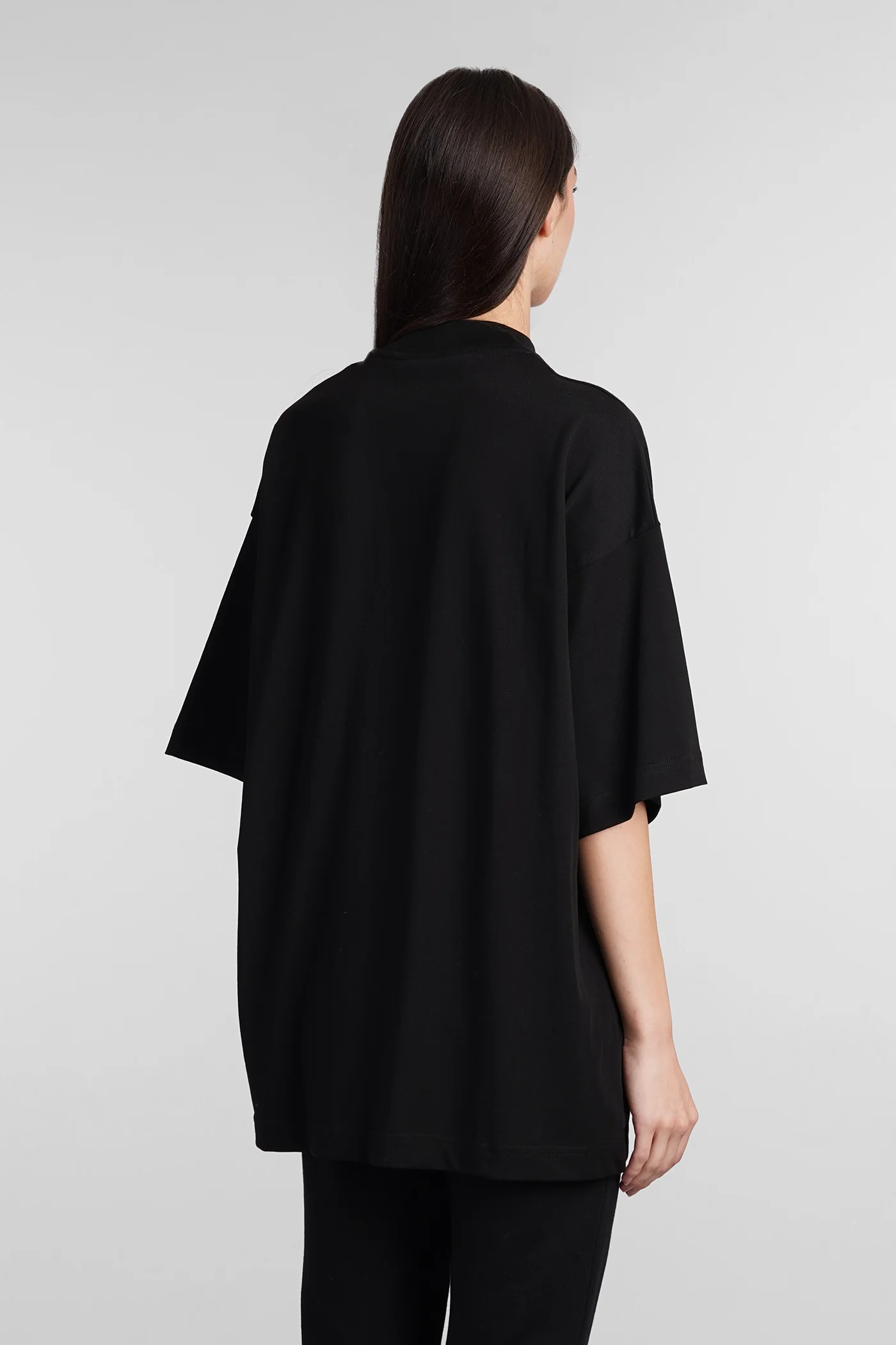 T-Shirt in black cotton - Image 3