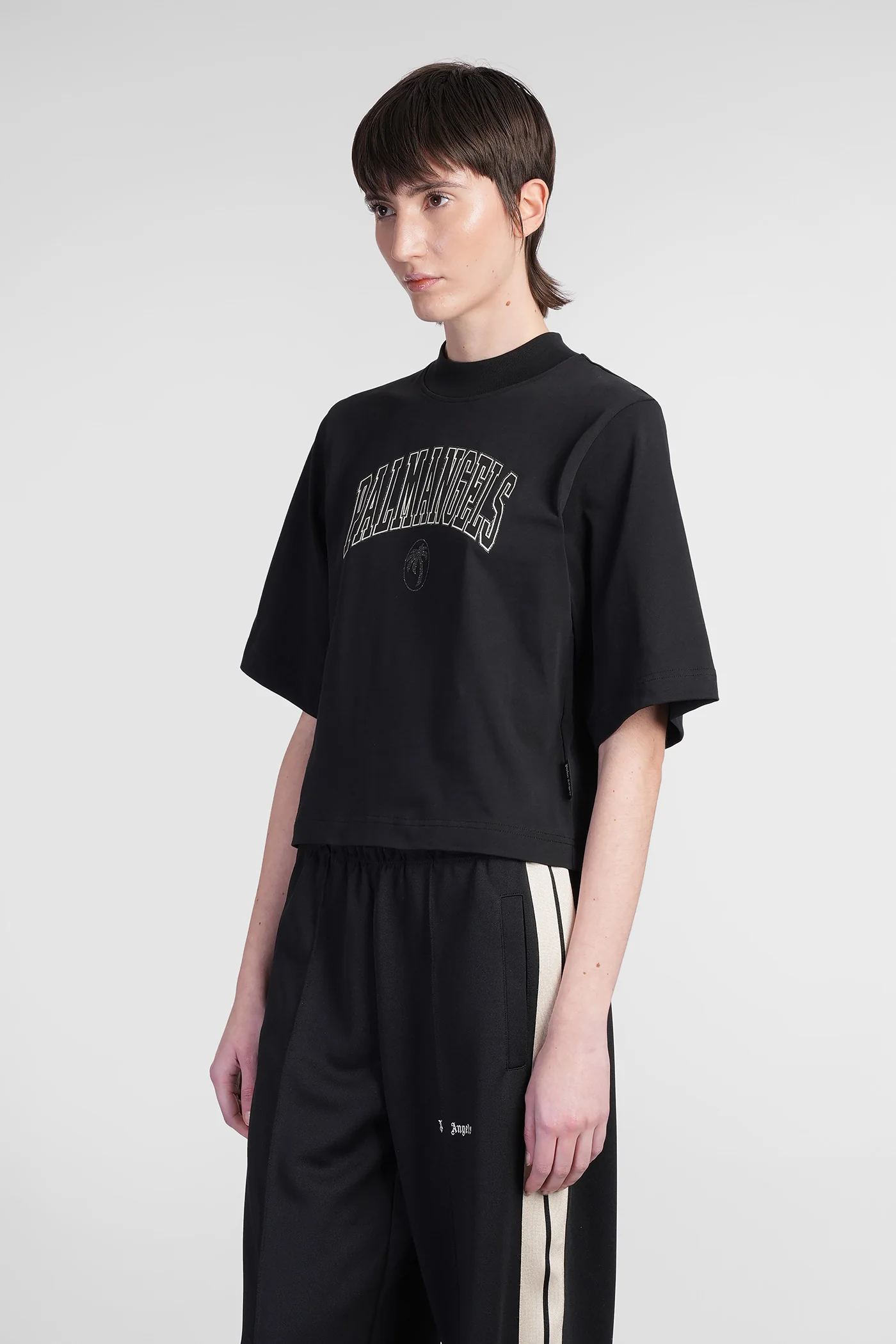 T-Shirt in black cotton - Image 4